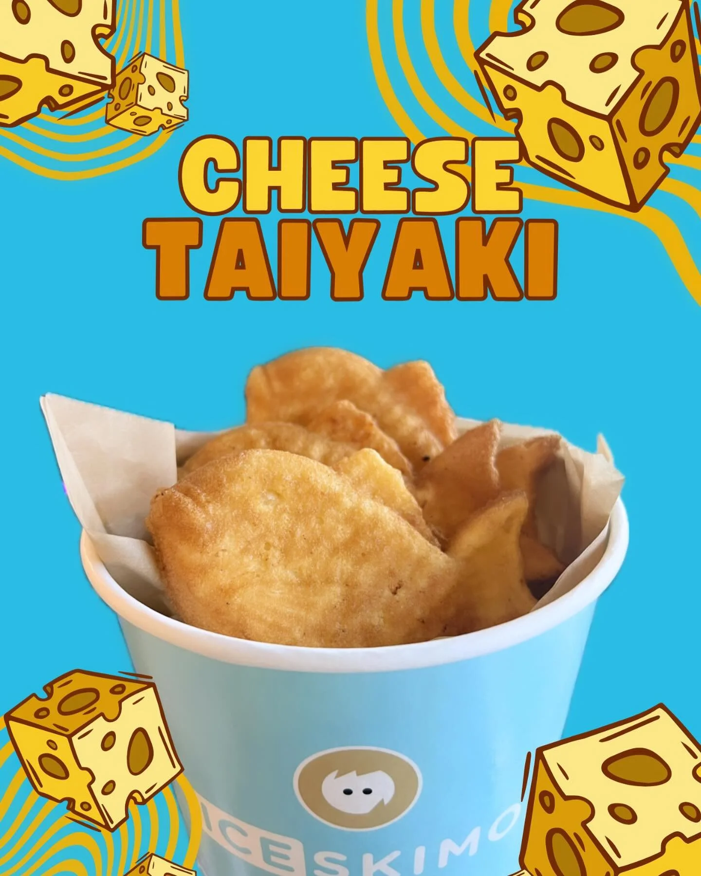 NEW‼️
Cheese Taiyaki 🧀
Available at Del Mar &amp; Eastlake

Taiyaki fillings available:
-Nutella 🍫
-Mochi 🍡
-Banana 🍌
-Oreo 🖤
-Cheese 🧀
-Red Bean 🫘 (only at Del Mar)