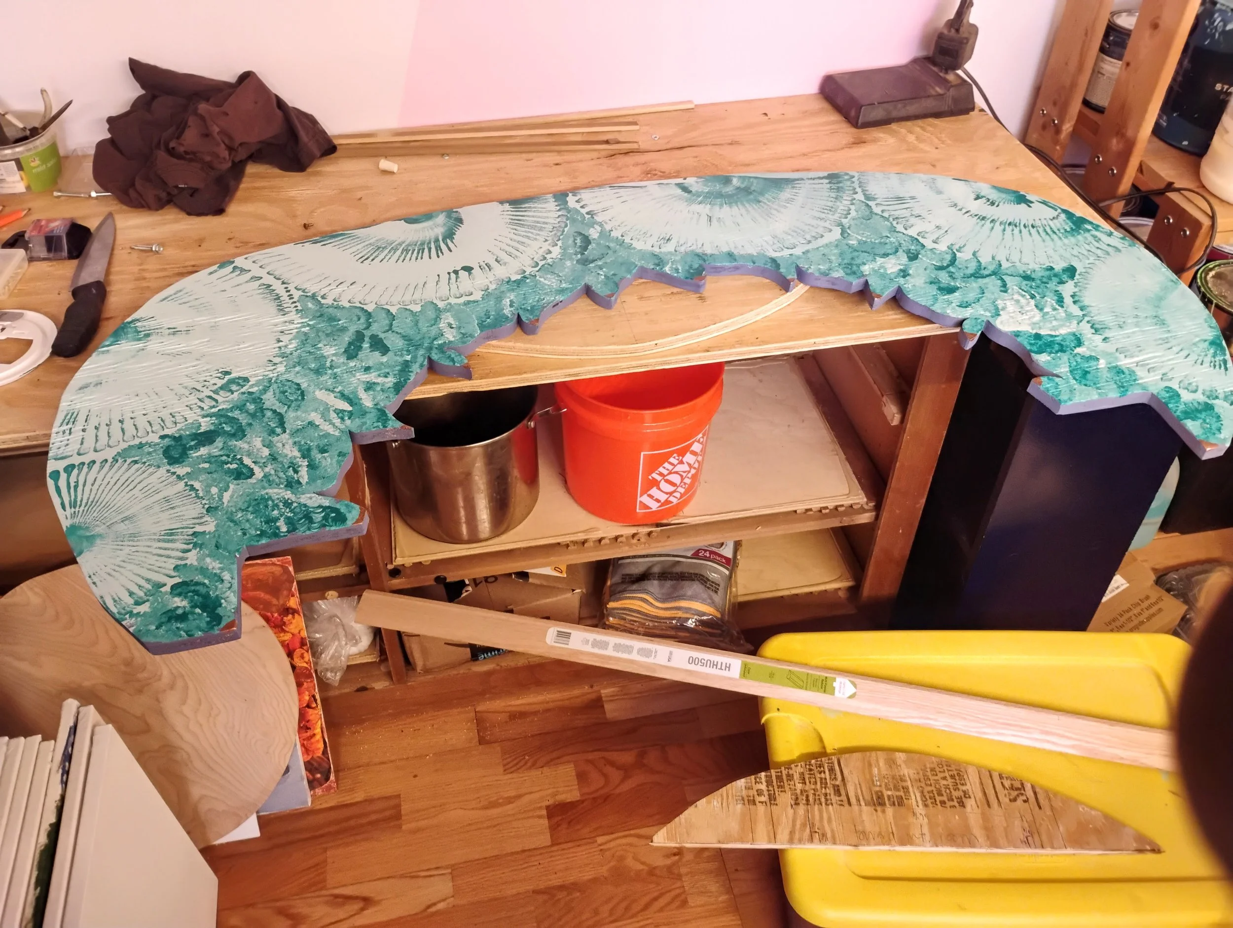 Plywood Trim Panel for interior Salt Window