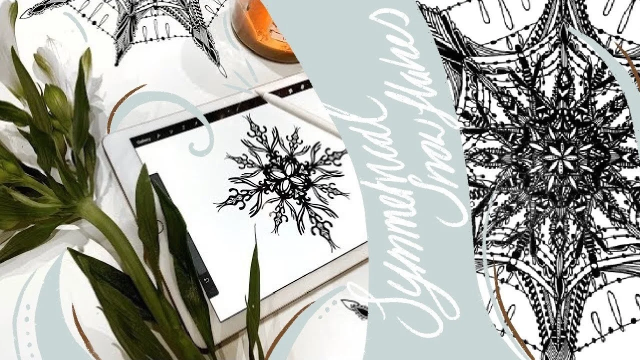 How I Draw Symmetrical Snowflakes Using Procreate - Video Tutorial
