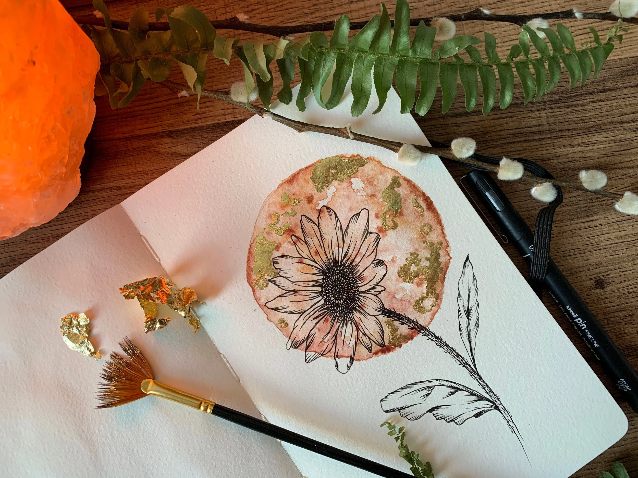 A Fun Way To Add Watercolour To Your Floral Art  - Watercolour Moons Step-by-Step Video Tutorial