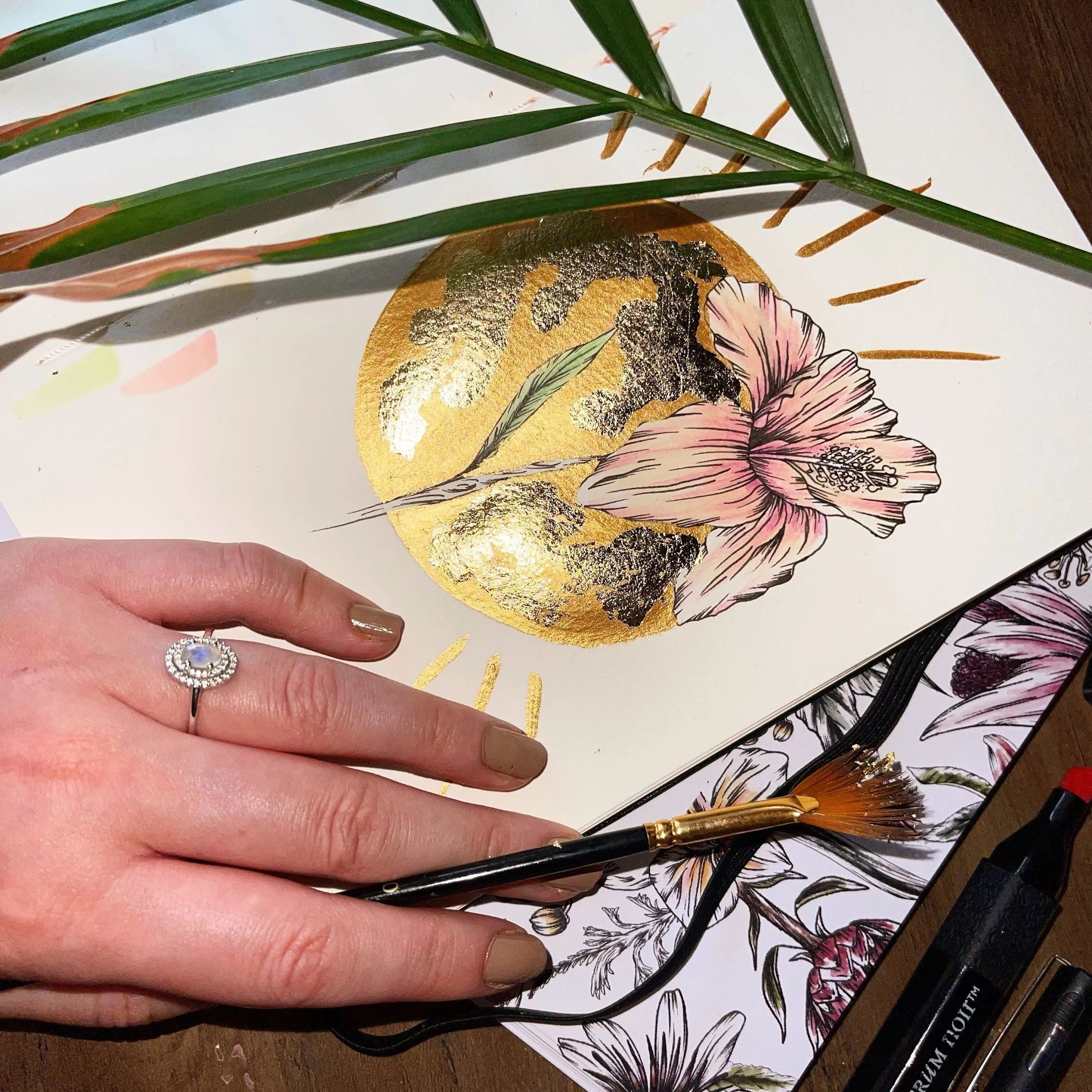 How To Draw And Paint A Summer Hibiscus - Step By Step Video Guide