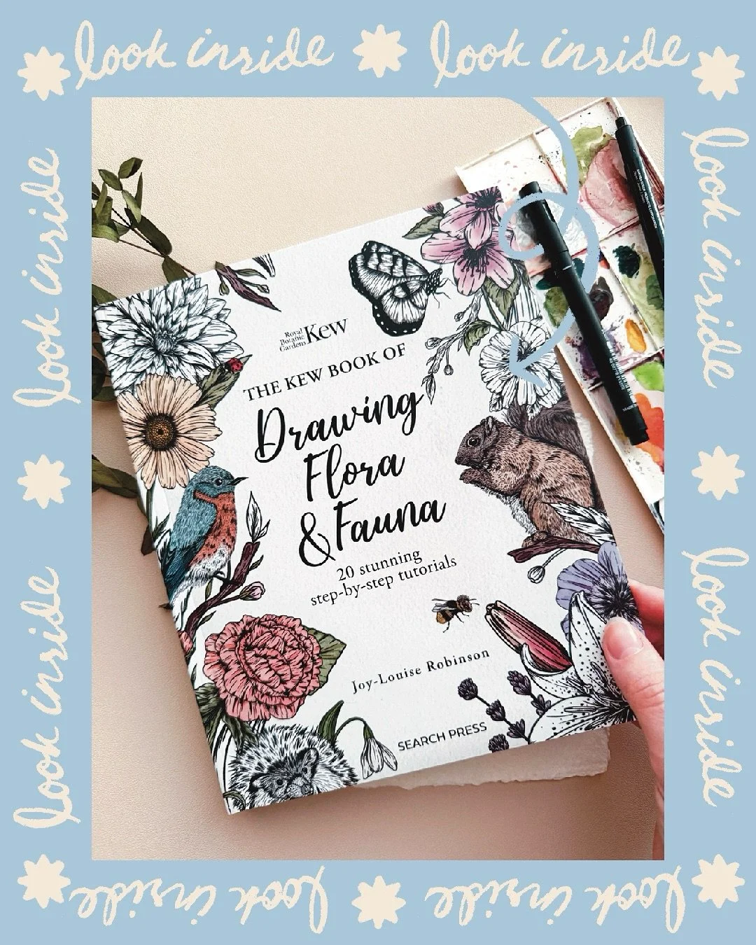 Let&rsquo;s take a look inside my first published book &lsquo;The Kew Book Of Drawing Flora &amp; Fauna&rsquo; 🌸🐞🐦&zwj;⬛🦔🍃

Learn how to draw 20 lovely subjects including a range of flowers, insects, birds and small animals! 

My first ever comp