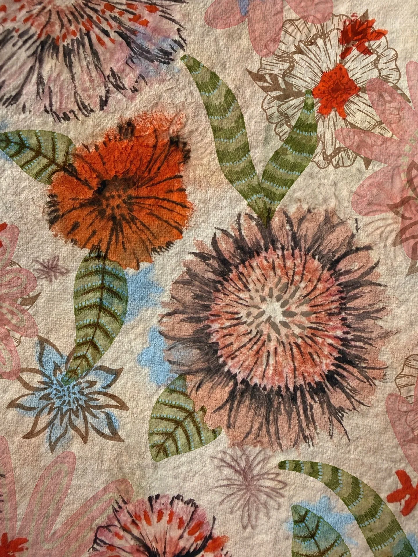 Which version do you prefer? 

Swipe to see the hand painted areas of this piece, before I added a layer of digital drawing over the top using Procreate. 👉🏼 ✨

The hand painted parts were a quick experiment using a mix of watercolour, ink and penci