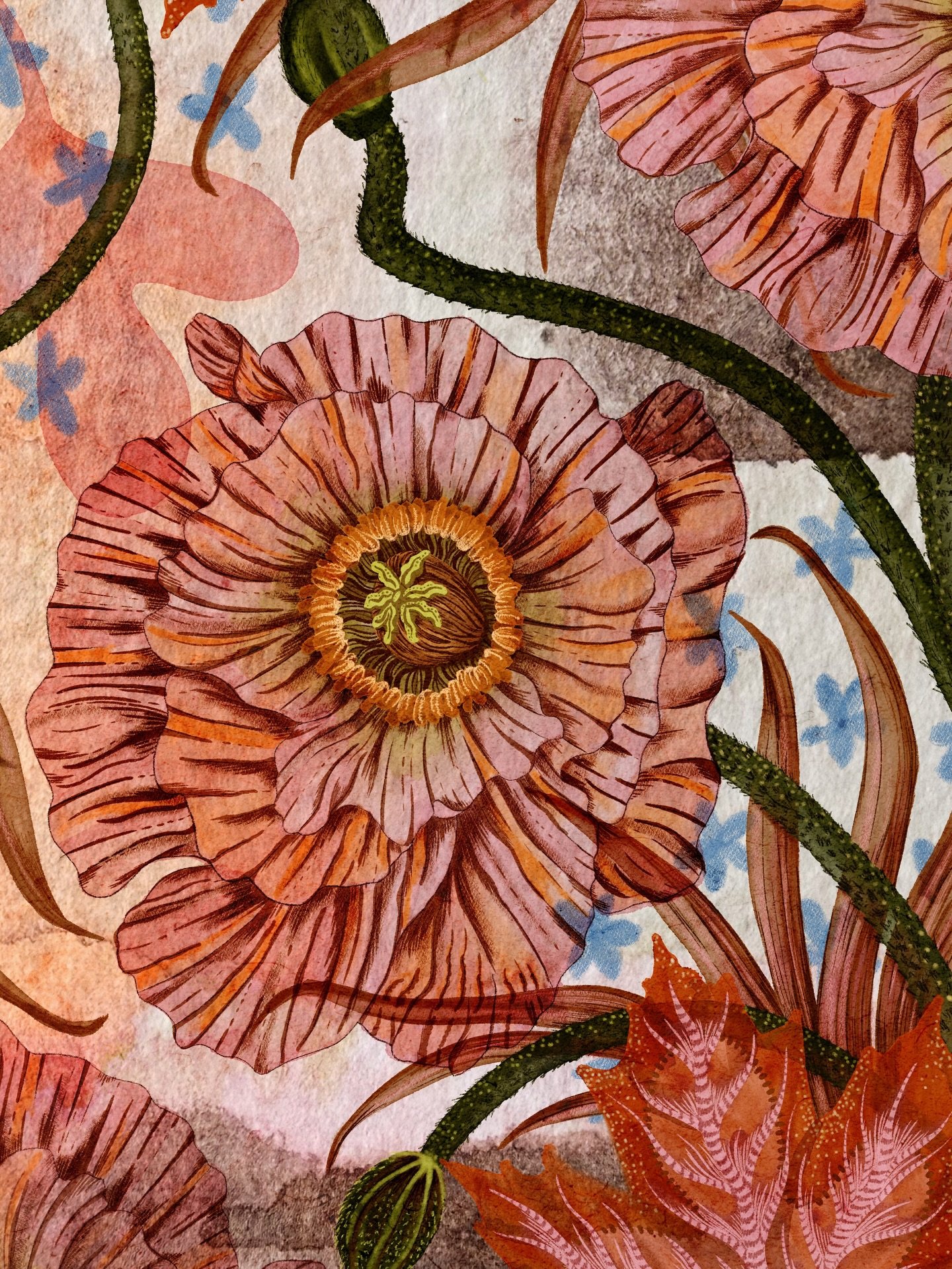 One of my goals for this year is to get back into drawing for fun. So I&rsquo;m starting things off with some texture and layering experiments. ✨ 

Anyone else have any creative goals for 2026?