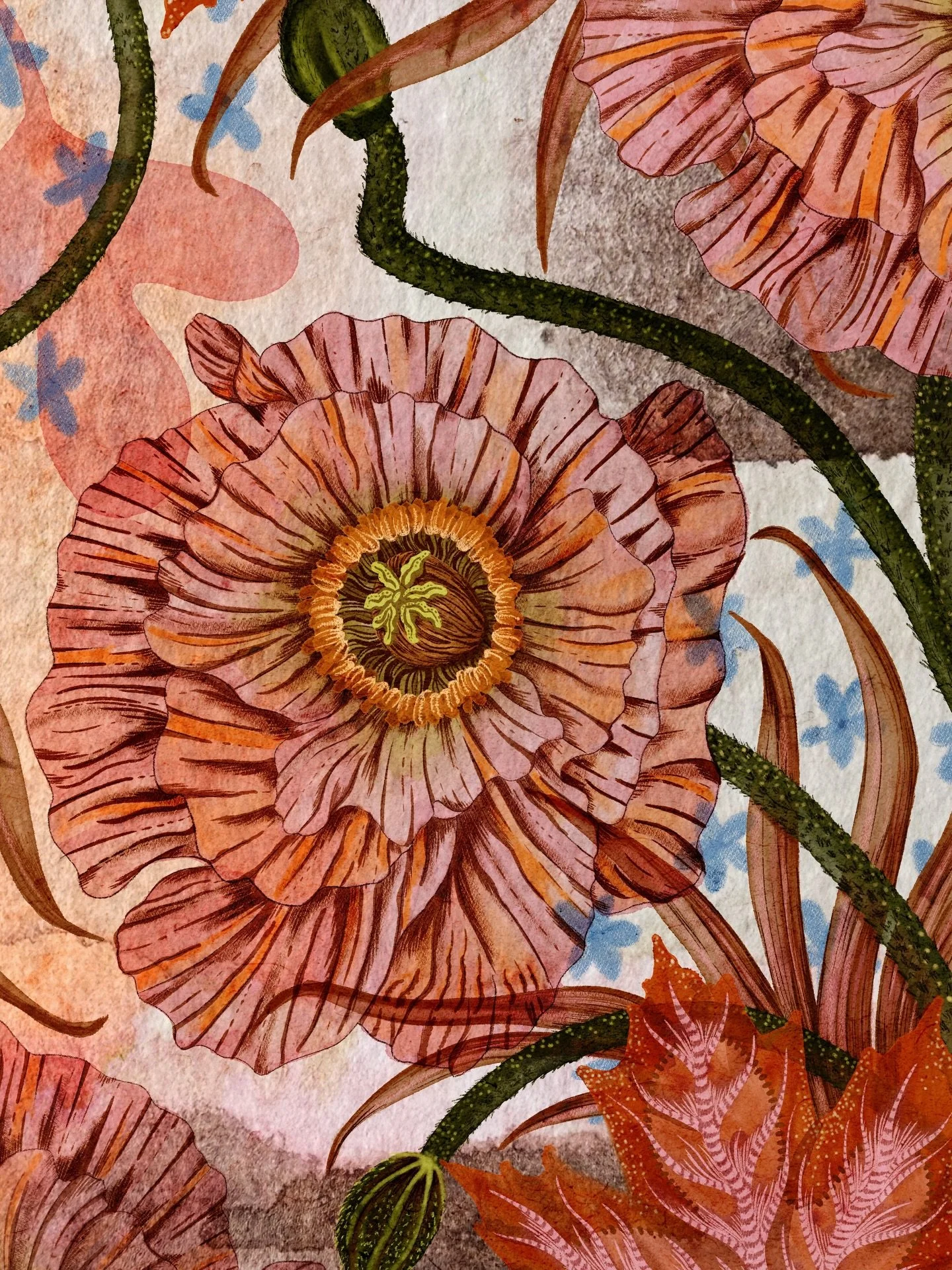 One of my goals for this year is to get back into drawing for fun. So I&rsquo;m starting things off with some texture and layering experiments. ✨ 

Anyone else have any creative goals for 2026?