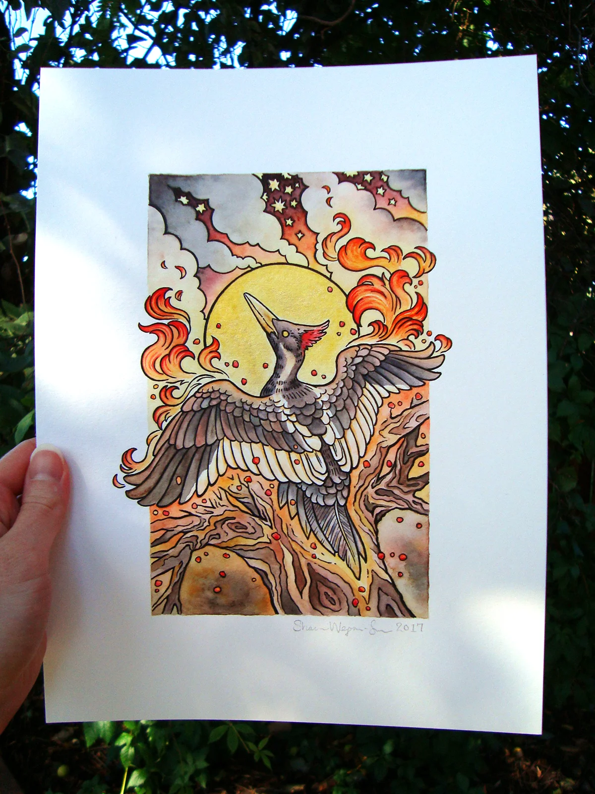 Last Resurrection of the Lord God Bird Ink & watercolor on paper 9 x 12 inches Shop it!