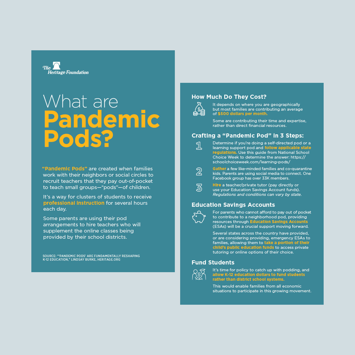 Pandemic Pods Palm Card