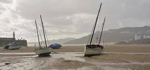 St.Ives beach is beautiful even in the rain. This will be a painting one day.