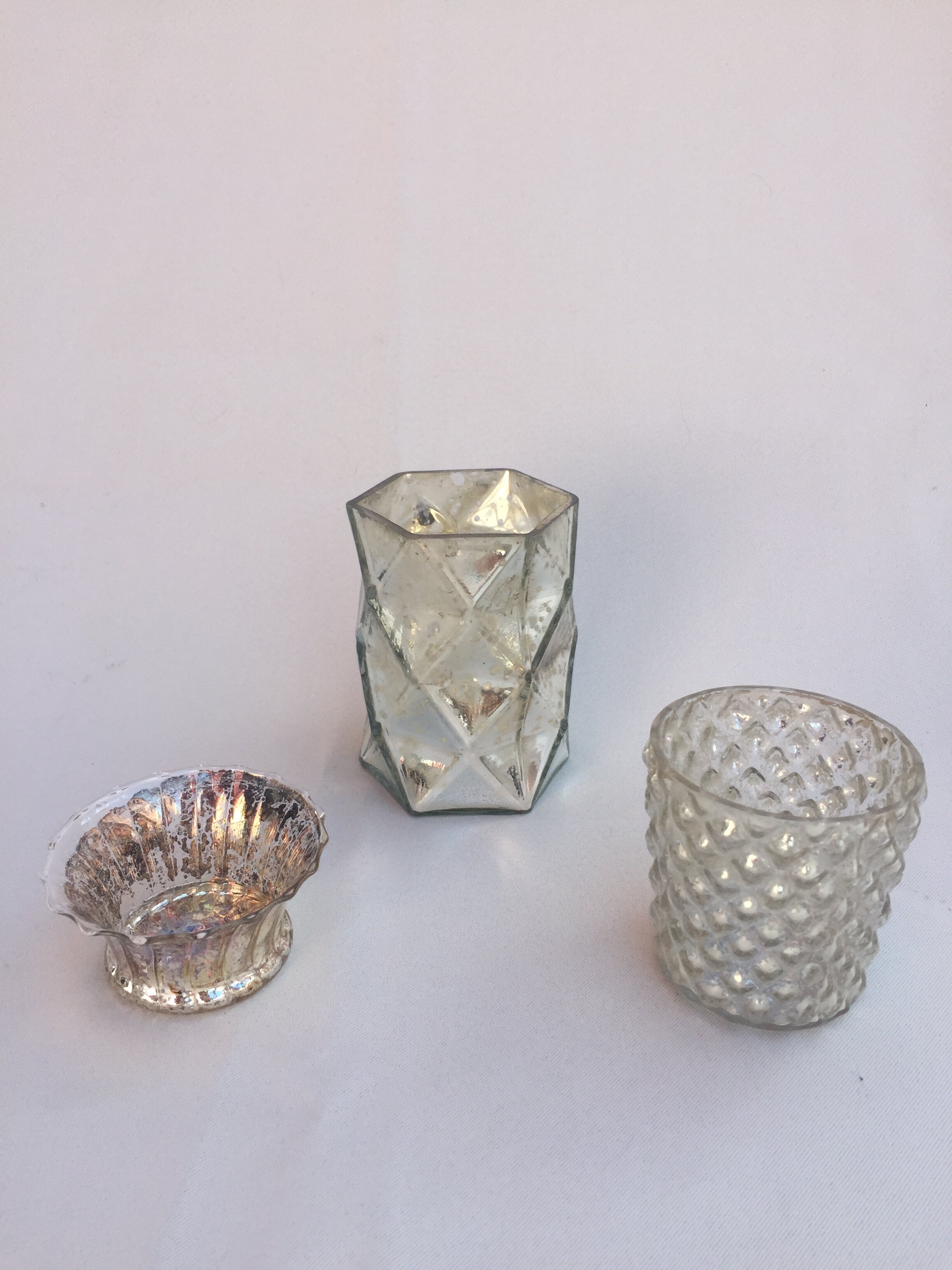 Assorted Silver Mercury Votives