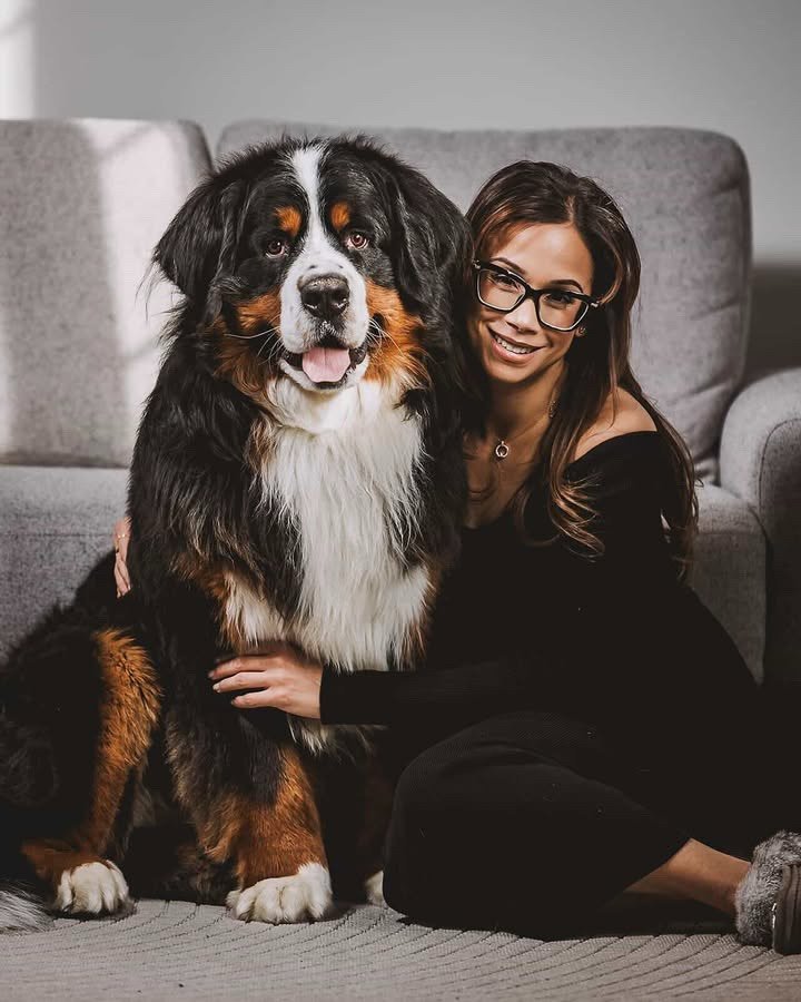 Meet Finn and his Mom Denise. Finn is a Leeza pup who just turned 4. He is a ESA and was trained by @seneca_gooddogco When Finn is not working or helping at the dance studio, he&rsquo;s just a lovable goofball!! @finneasthefur_ball We love watching o