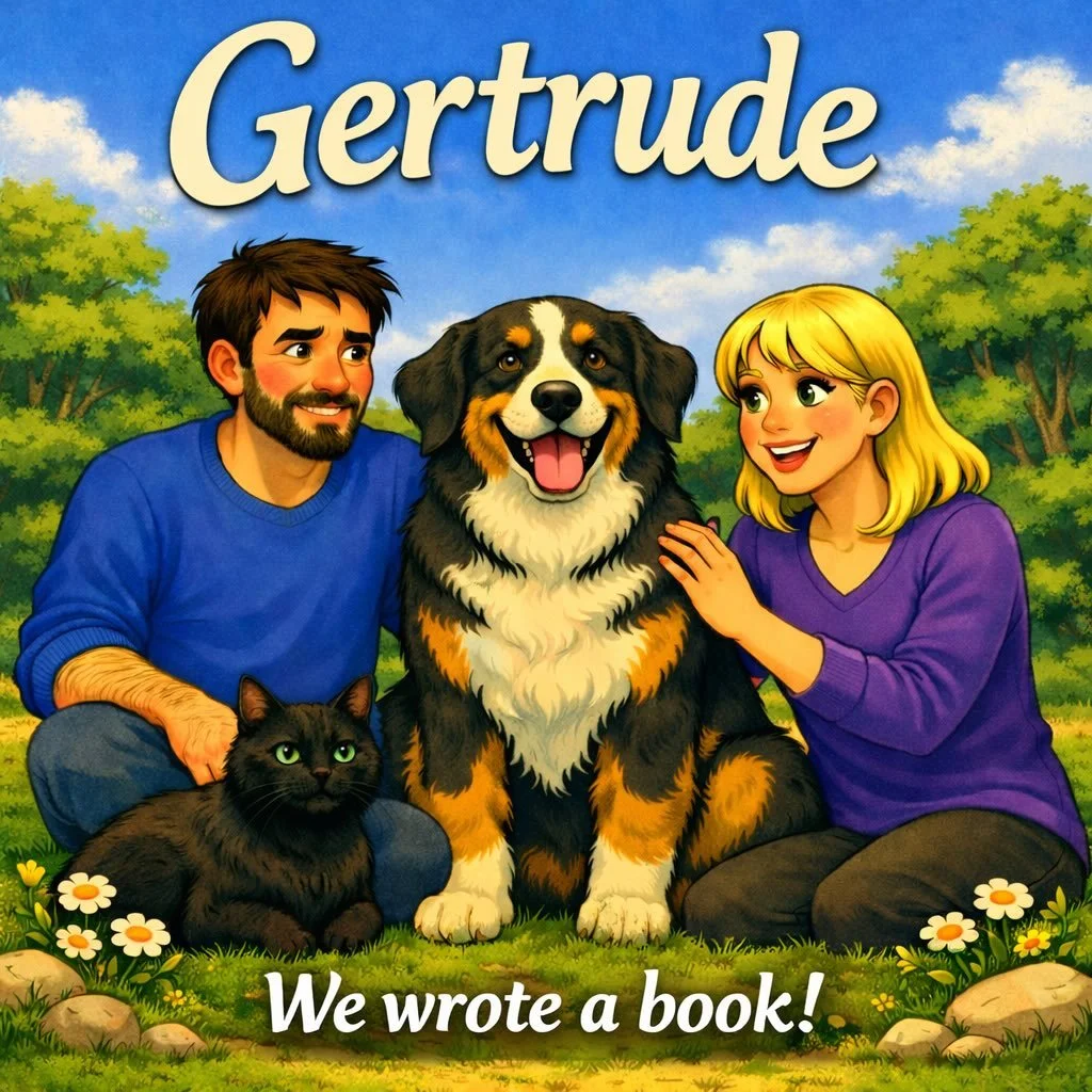 📖 Today&rsquo;s the day! Gertrude is officially available on Amazon!

A few months ago, Dave and I started writing the story of how our family fell in love with Bernese Mountain Dogs &mdash; and how a fluffy little girl named Gerty changed everythin