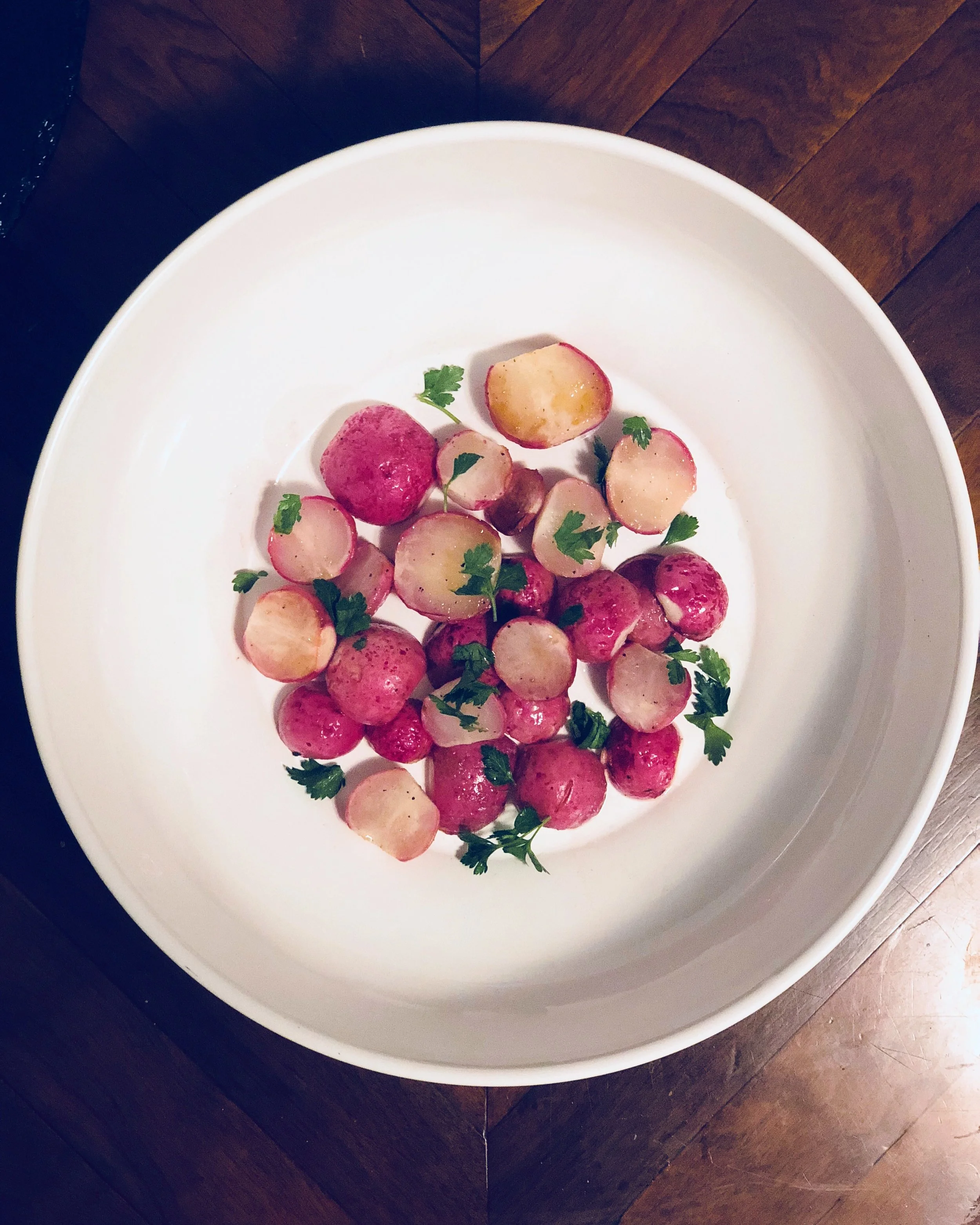 Roasted radishes