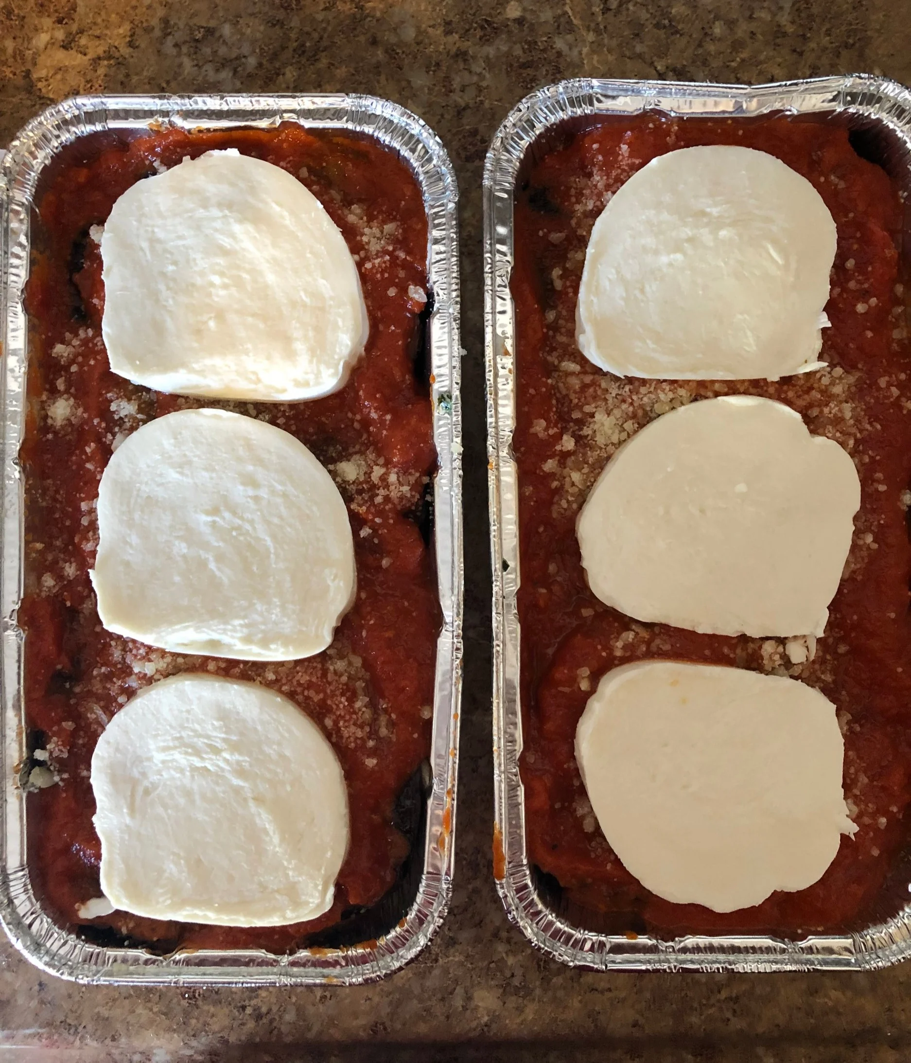 Stuffed Spinach Ricotta "Shells" with Roasted Eggplant