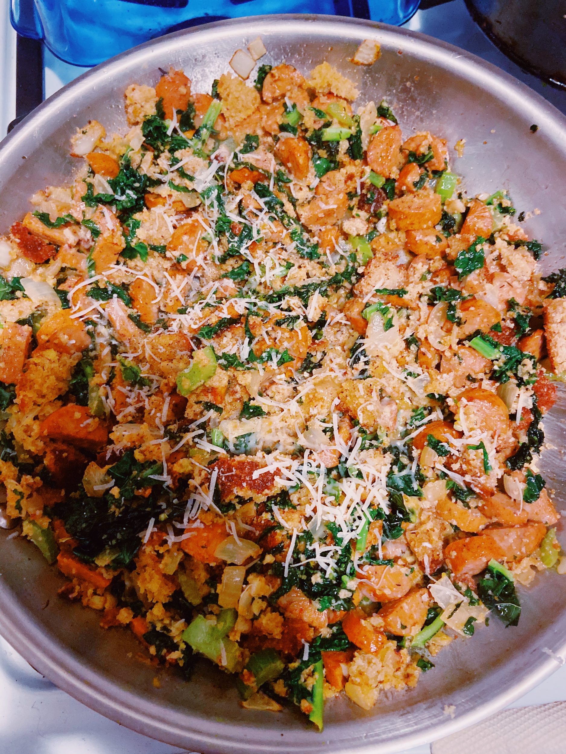 Kale and Andouille Sausage Stuffing