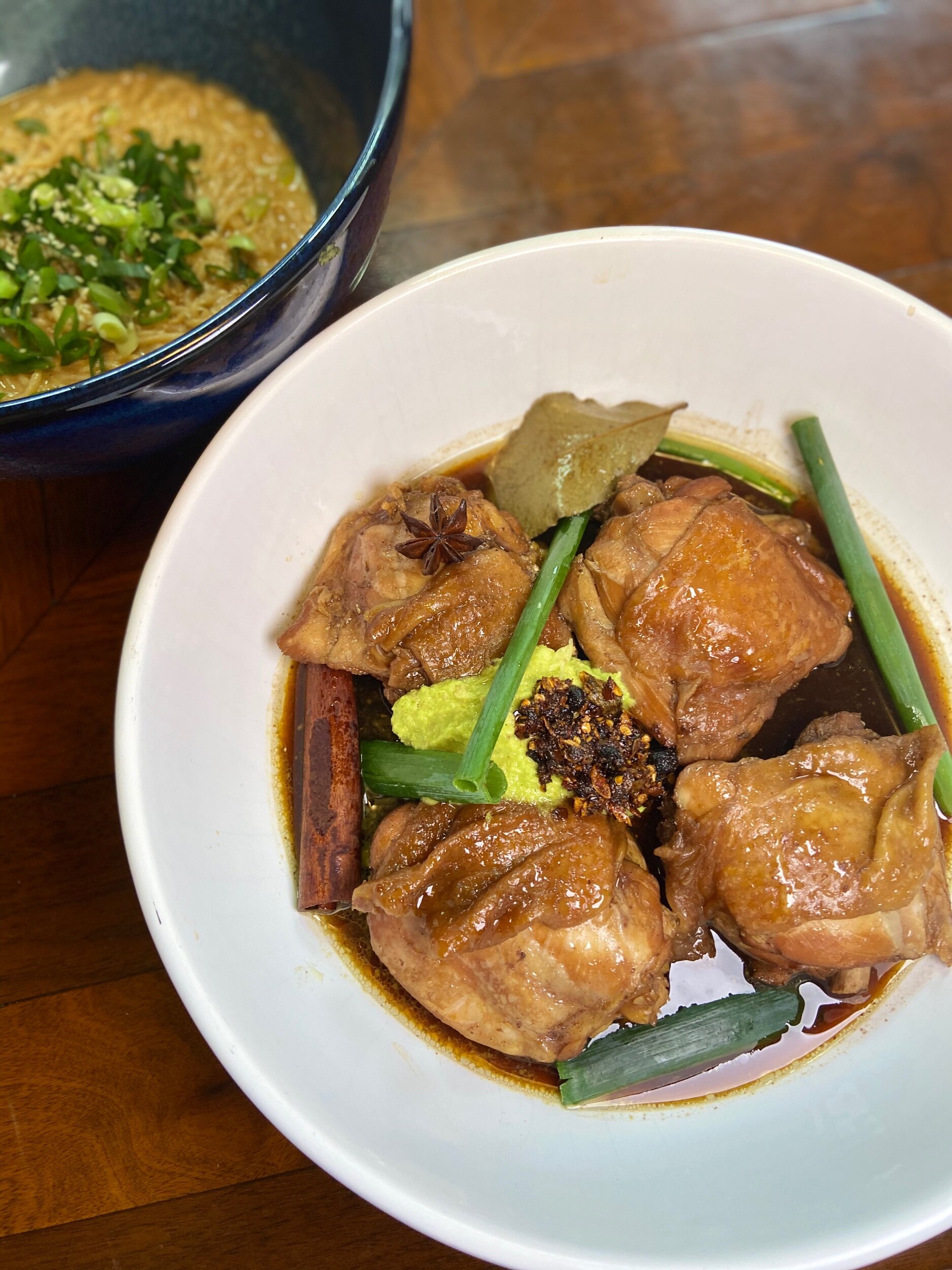 Keto Soy Sauce Chicken (See Yao Gai) with Ginger Scallion Sauce