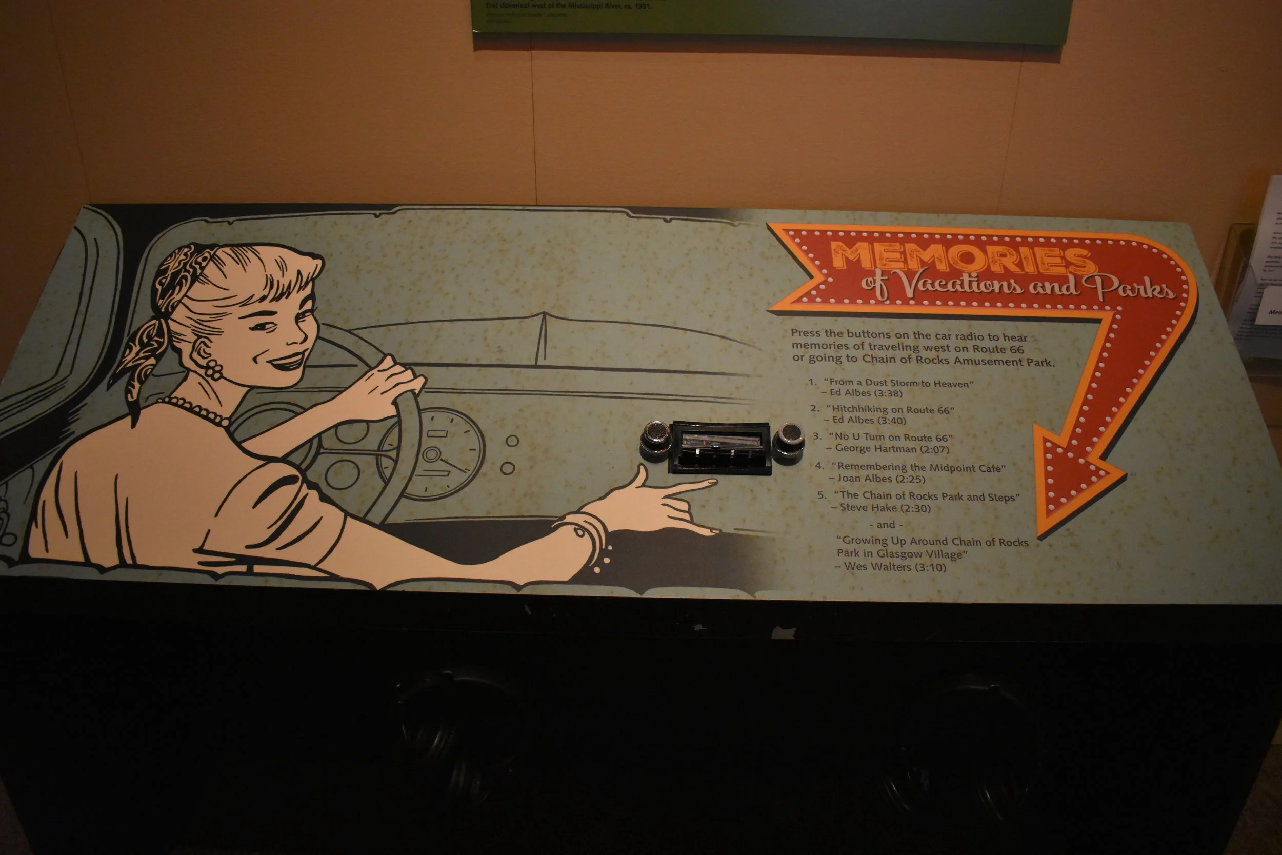  Car Radio Oral History Interactive Found in the Vacationing Section | Route 66: Main Street Through St. Louis | 2016 