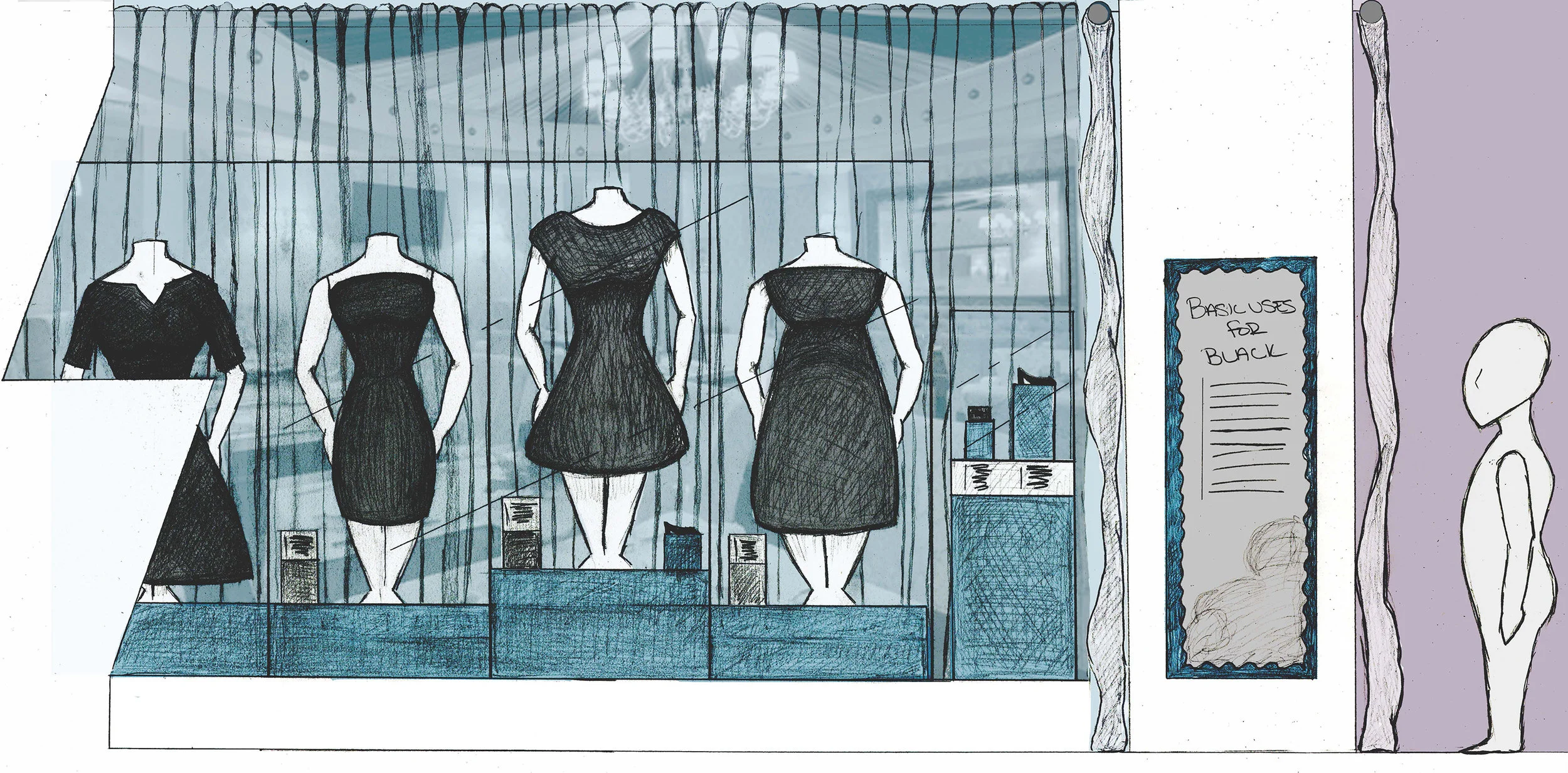 Conceptual Sketch | Little Black Dress: From Mourning to Night | 2016