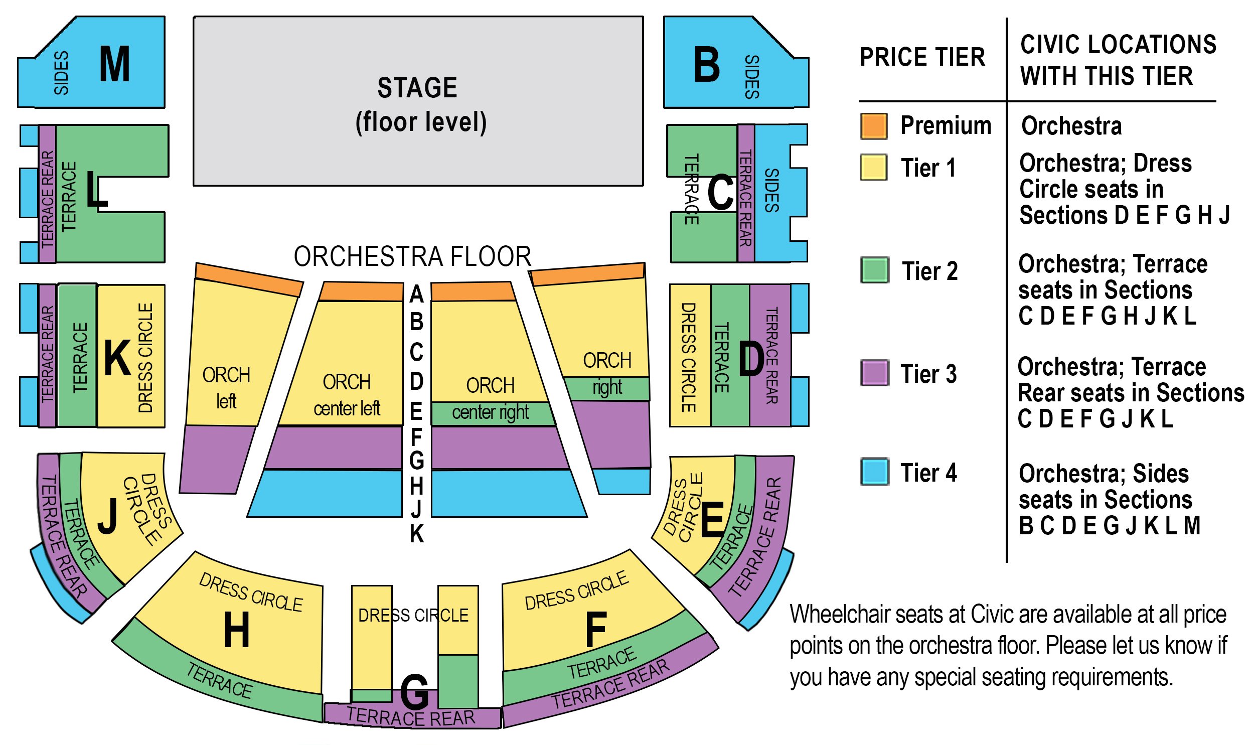Seat maps and accessibility - Dallas Symphony Orchestra