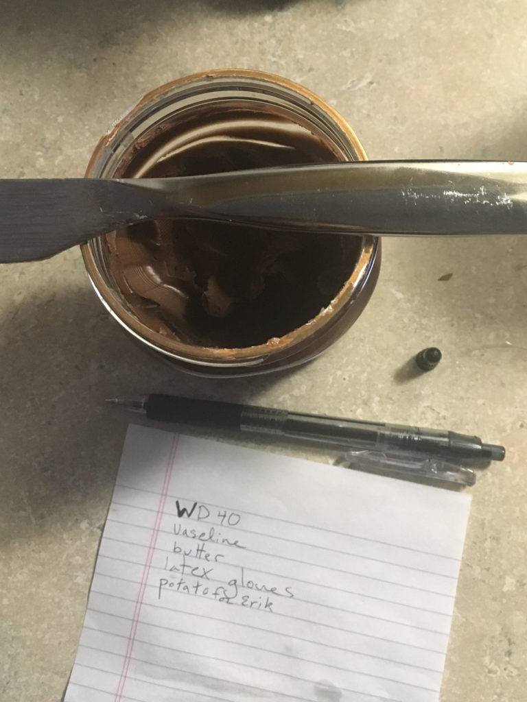 Team S&M grocery list. Gotta get all the necessities to keep it hot.