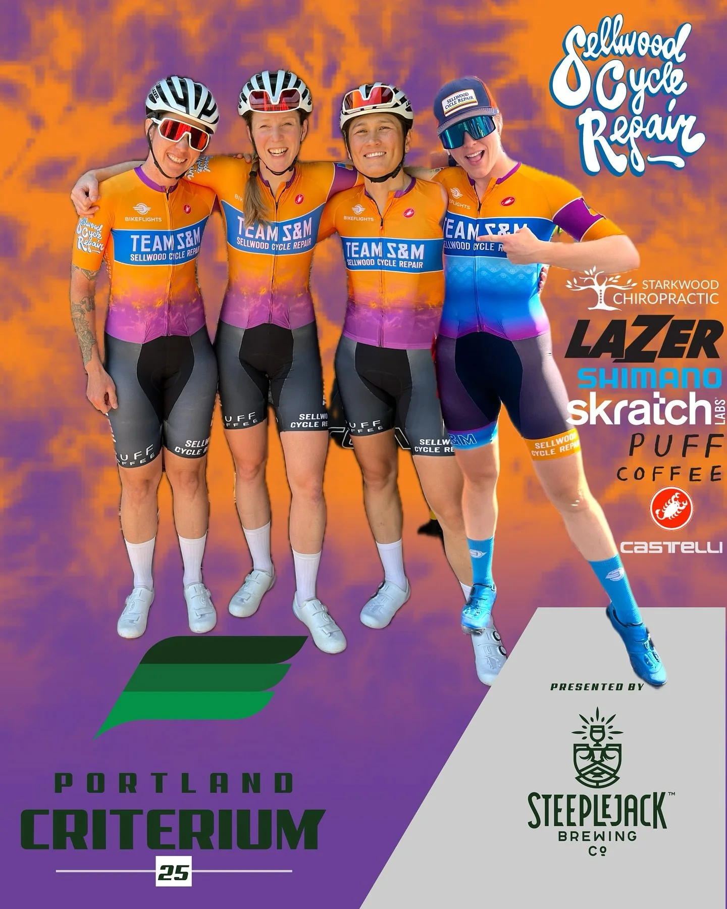 PORTLAND, your biggest party is on this weekend!!! 

The @portlandcriterium presented by @steeplejackbeer is BACK for its third edition, now with two days of racing joy. Saturday, the classic course, downtown, at the North Park Blocks, with a full sc