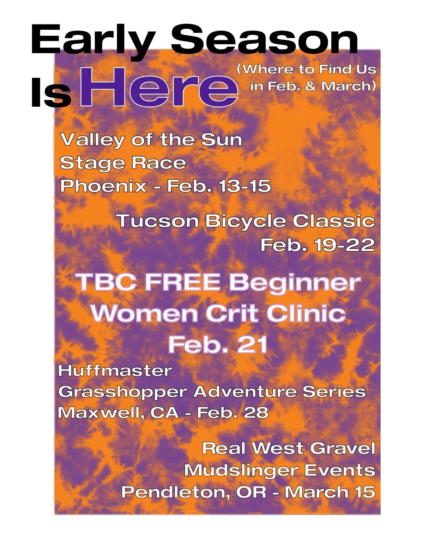 2026 begins&hellip;.! 

The tenth season of our orange &amp; blue women&rsquo;s team rooted in the independent bike shop, traveling the country (and the world) to keep elevating the game and the good in women&rsquo;s cycling. 

📺🍿 watch this space!