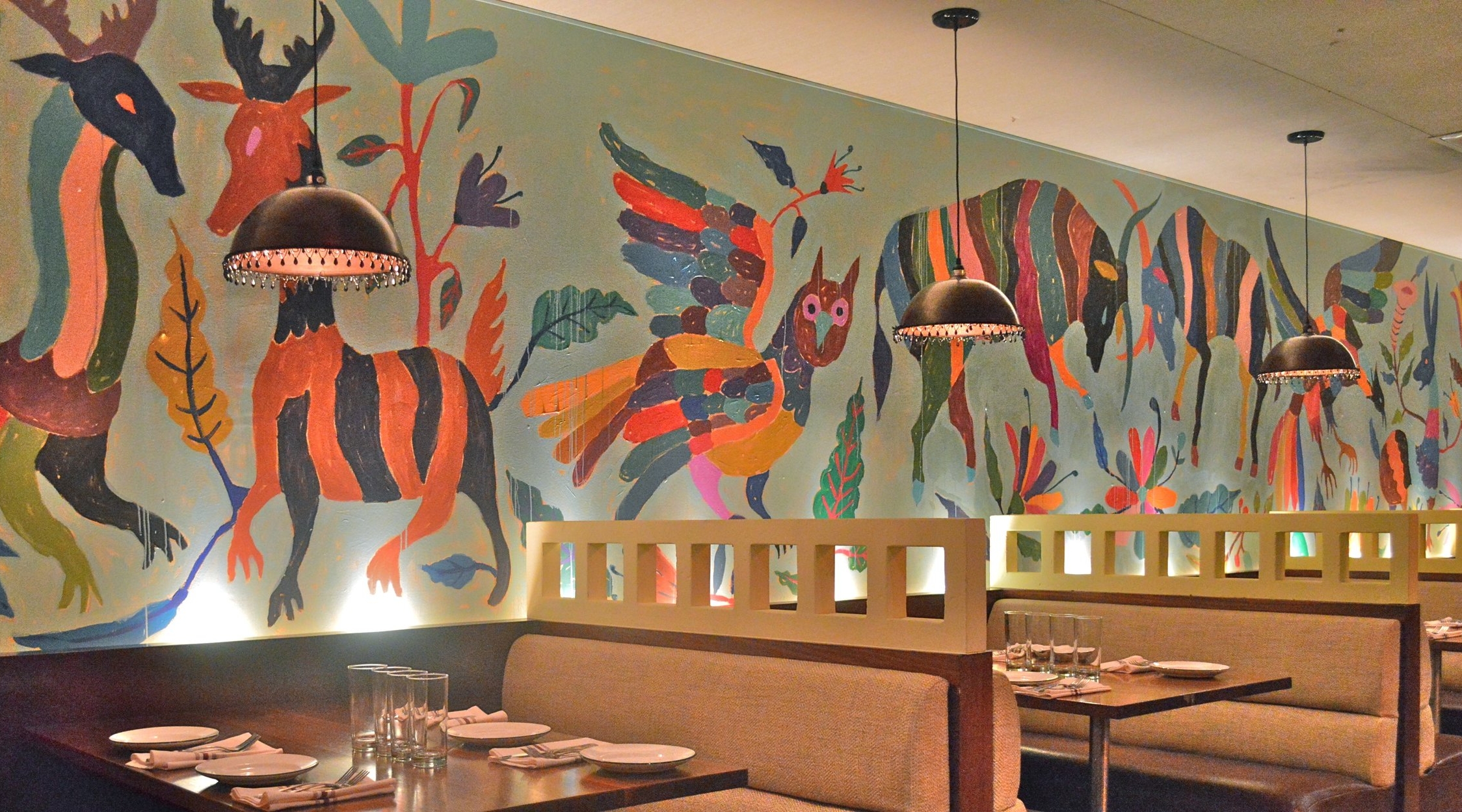 Dos Caminos Restaurant, Mural, Park Ave, NYC