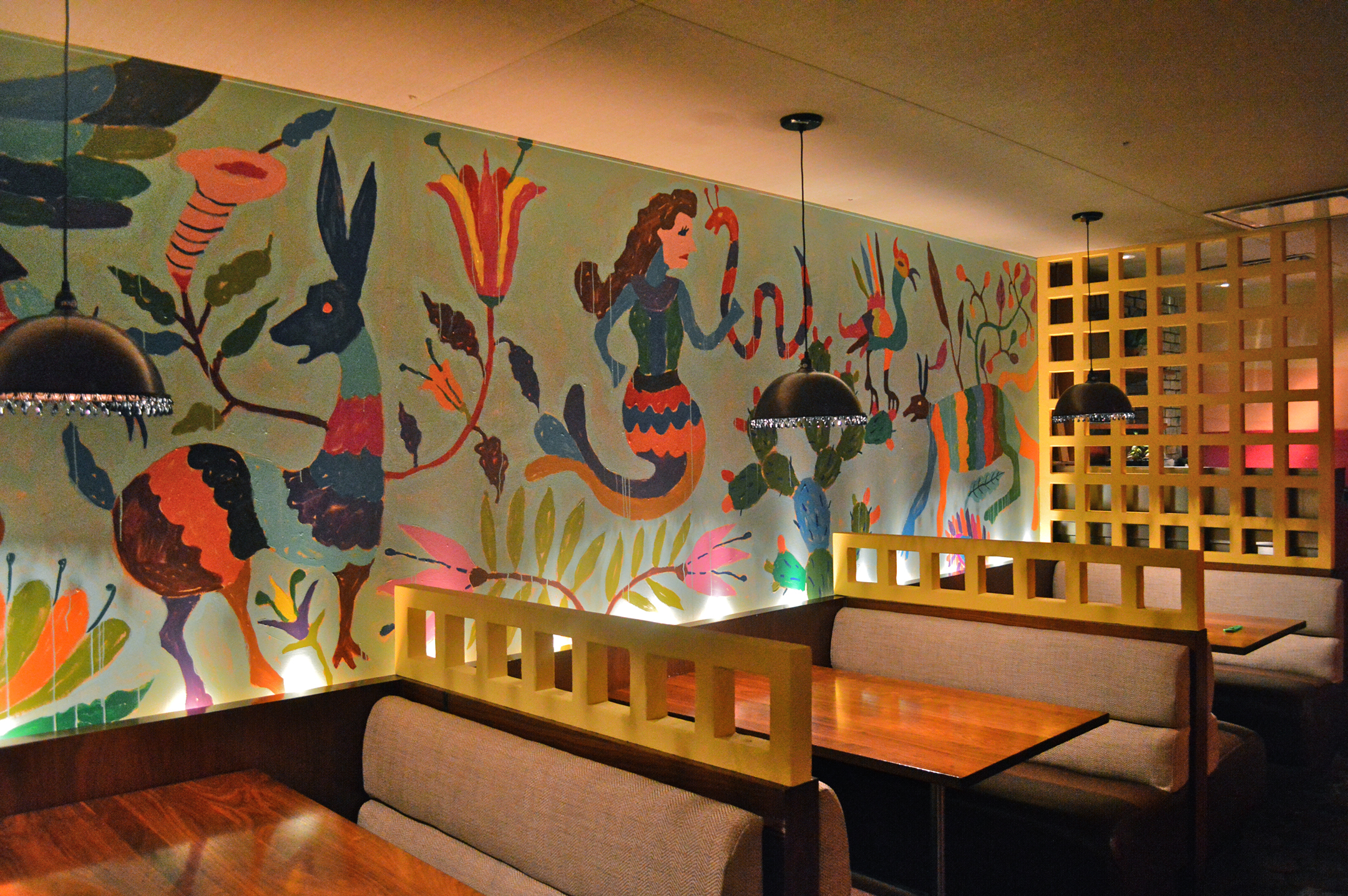 Dos Caminos Restaurant, Mural, Park Ave, NYC