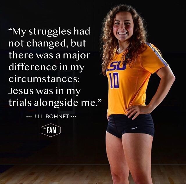 Like many of us, LSU volleyball player @jill_bohnet had a tough freshman year. So many changes and adjustments all at once, amidst the crazy workload of being a student athlete! However, at @lsufca she began to learn about what it looks like to spend