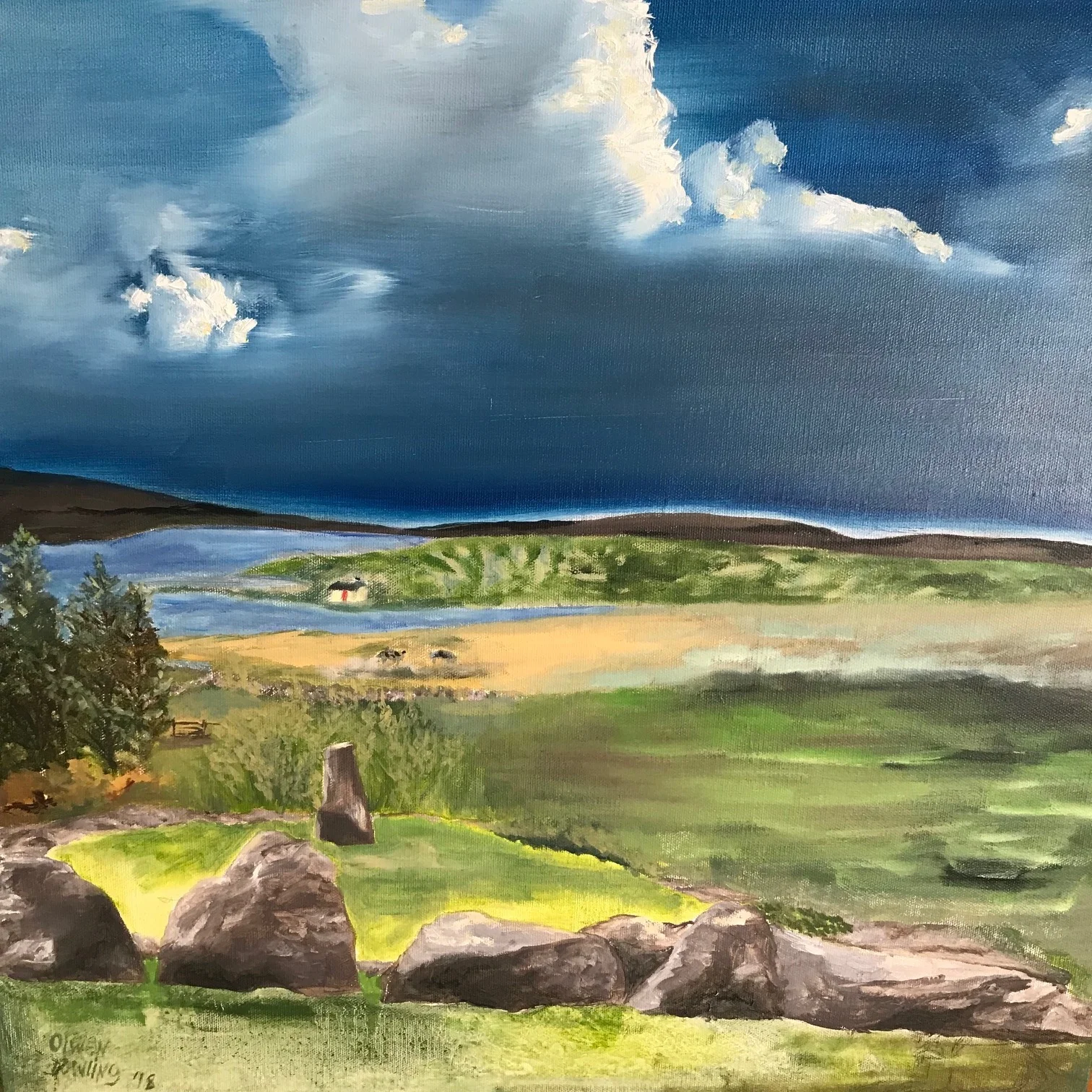 Cottage View oil on canvas 24" x 24"