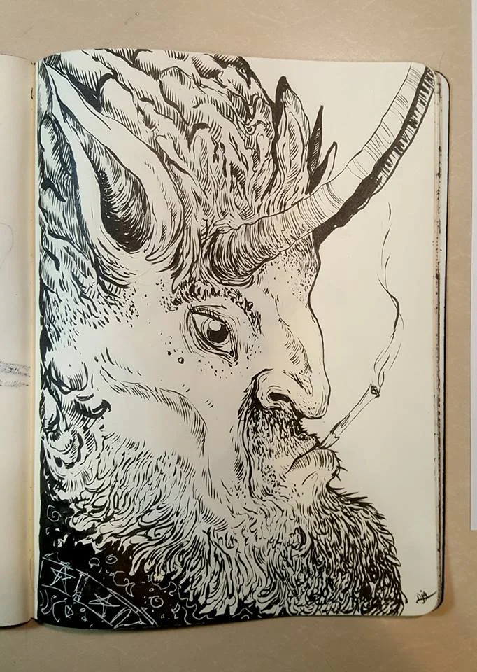 Oberon takes a smoke break (Titania really pisses him off sometimes)