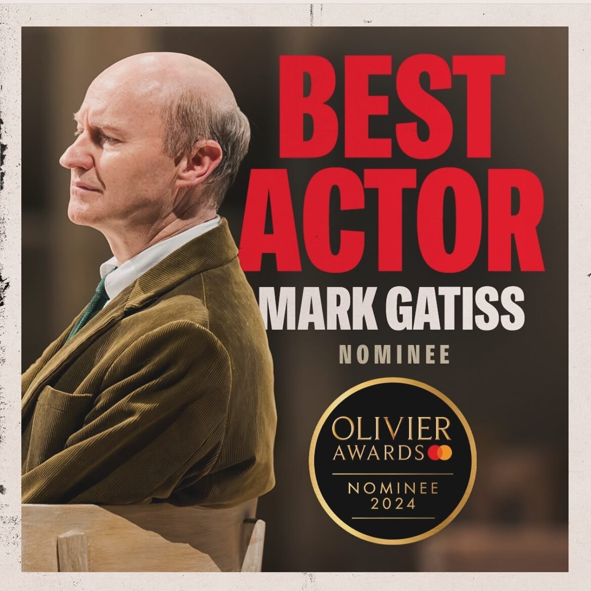 A huge congratulations to our #MarkGatiss for his @olivierawards nomination for Best Actor for his role as Sir John Gielgud in @motiveandthecue 

#markgatiss #johngielgud #nationaltheatre #noelcowardtheatre #sammendes #olivierawards