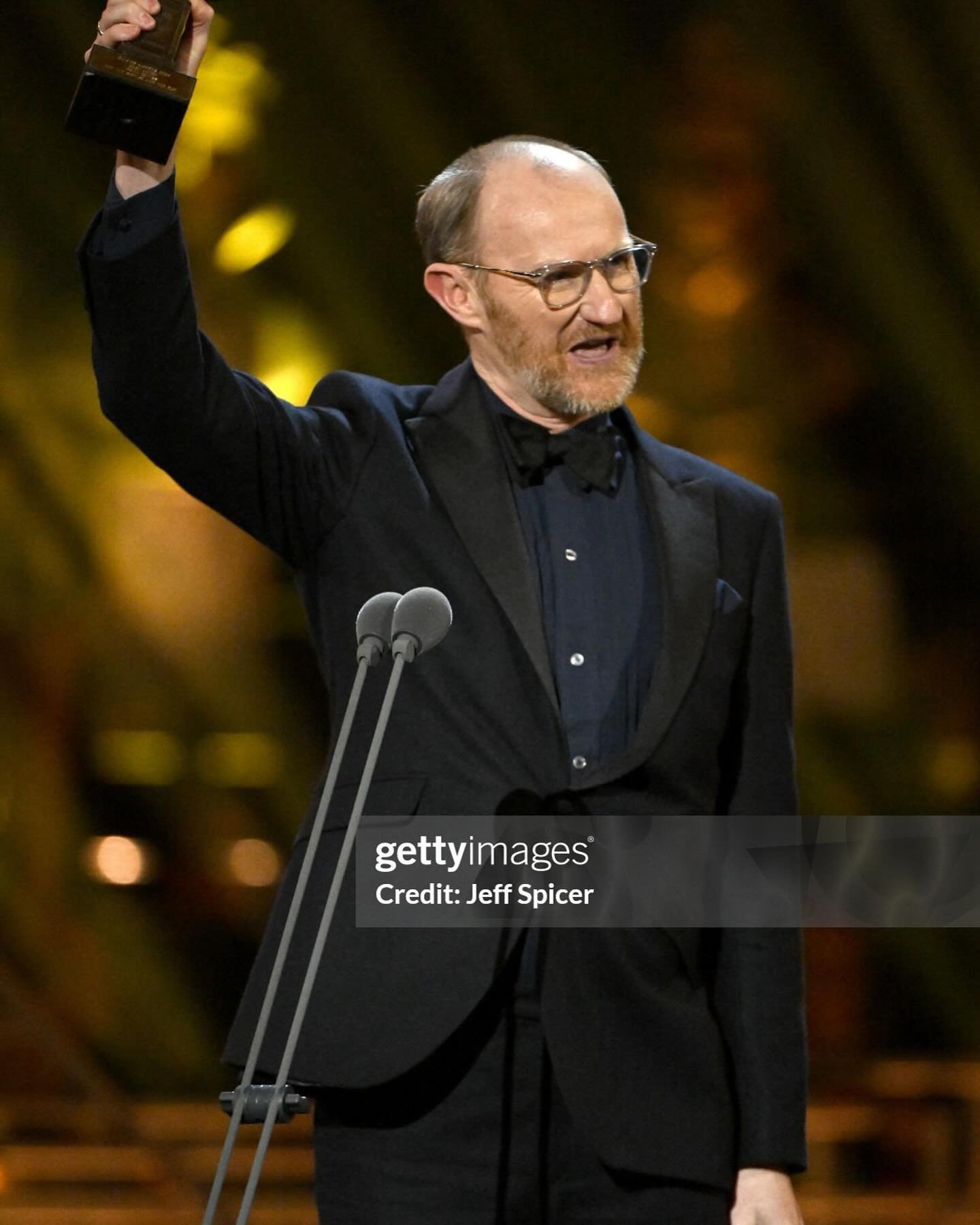 #RKPR client #MarkGatiss wins Best Actor at this years @olivierawards for his role as Sir John Gielgud in @motiveandthecue directed by #SamMendes and written by #JackThorne. 

Styled by @tanjamartinstylist in @favourbrook 
Grooming by @rebeccarichard