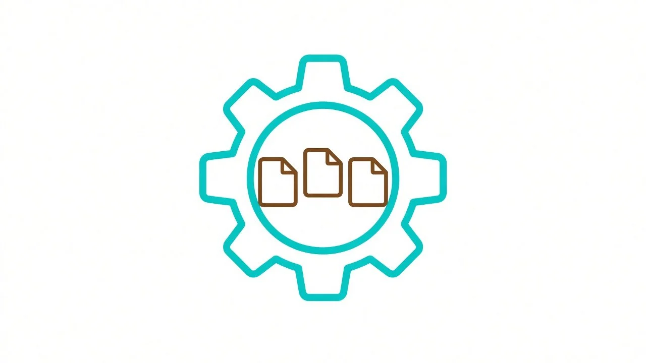 Gear with three documents