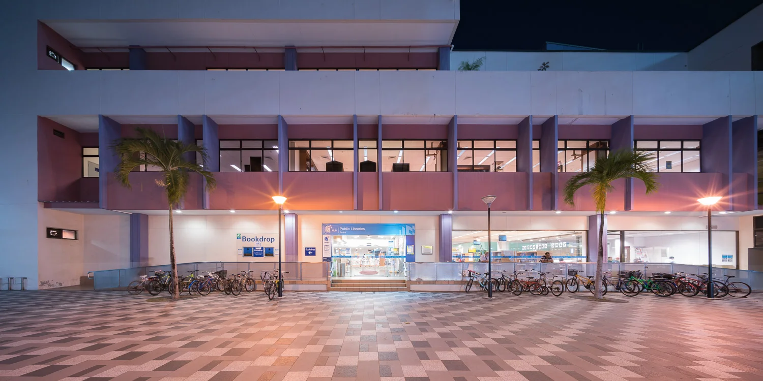 Bedok Public Library - Entrance, Night
