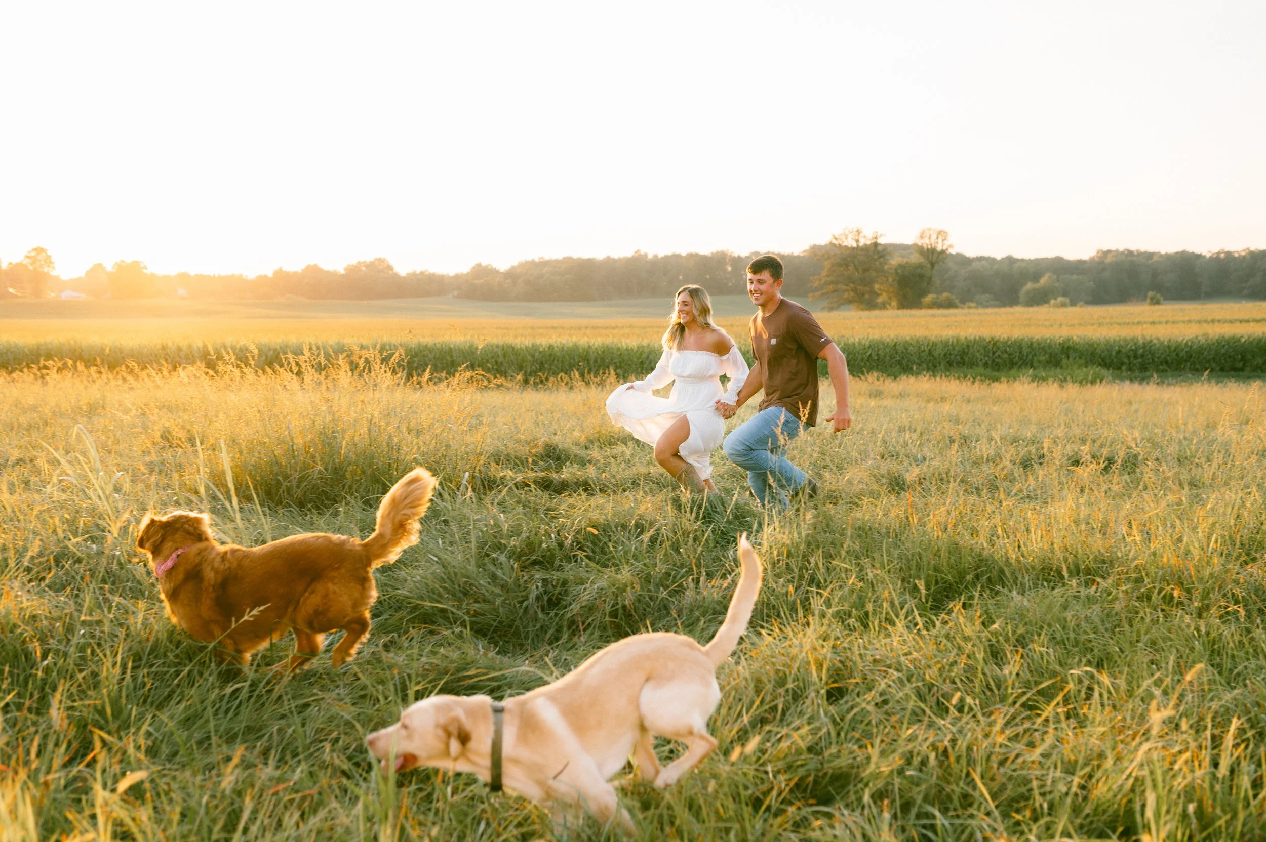 Shelby + Blake | Indiana Sunset Engagement Session 