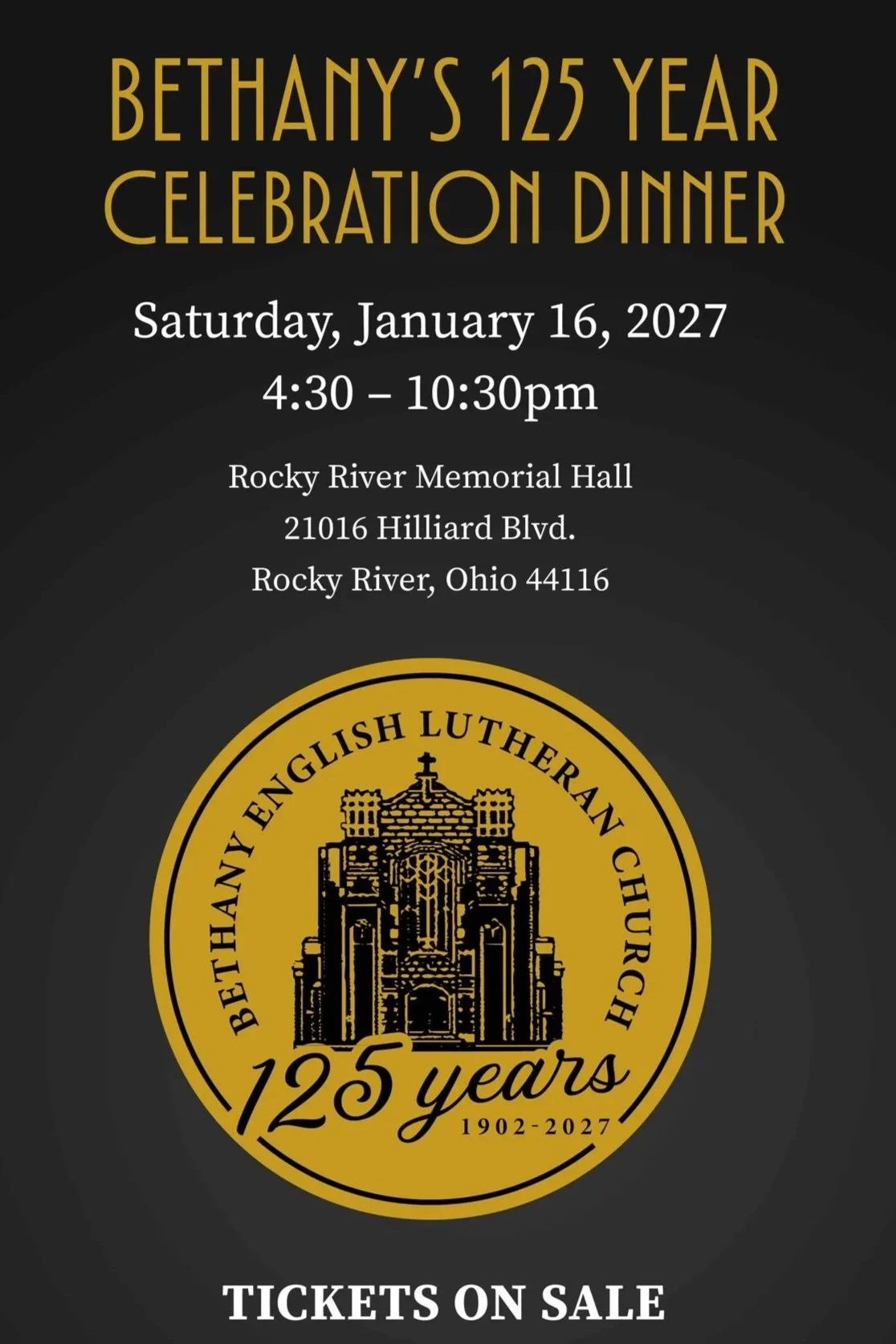 125 Year Celebration Dinner Event