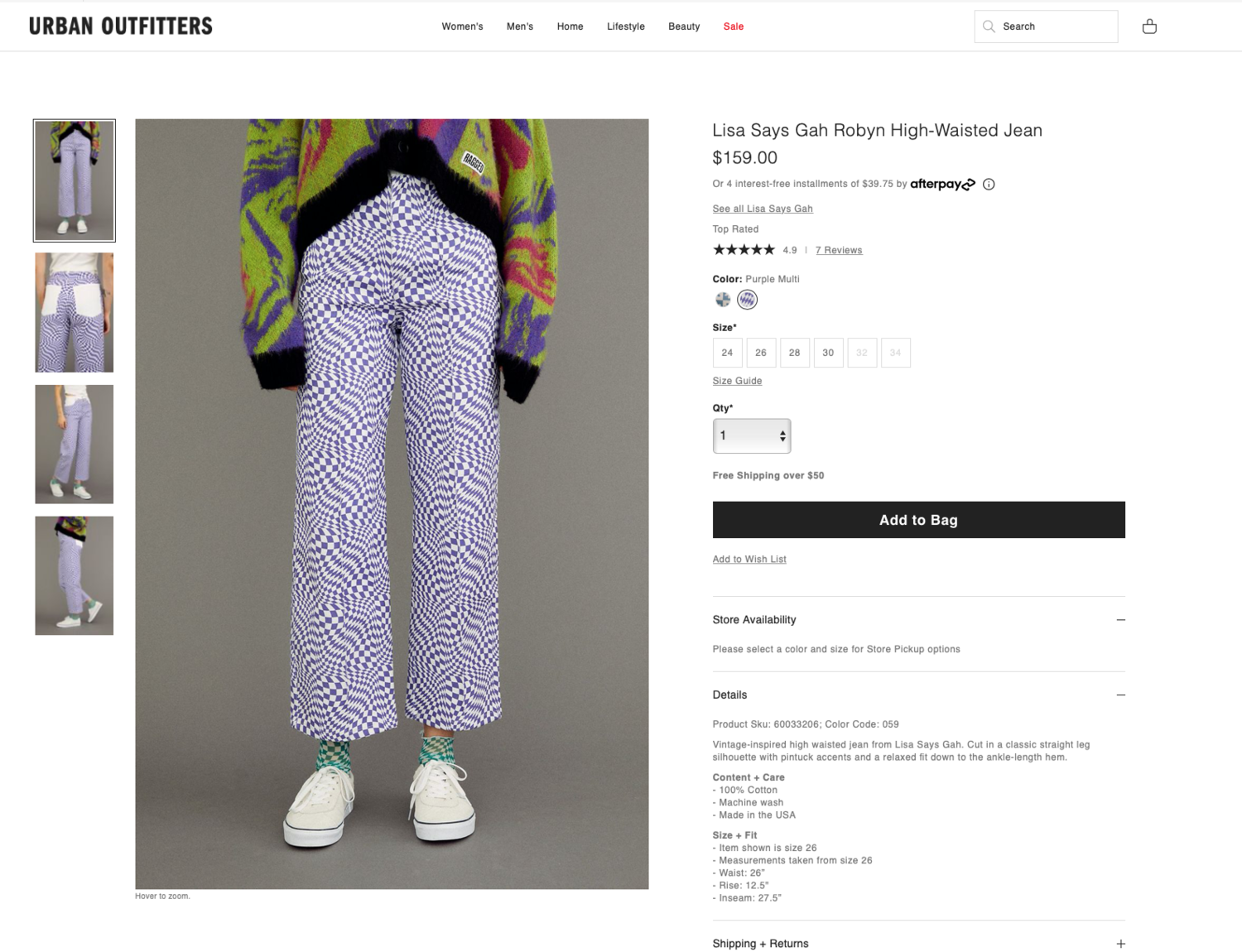 Urban Outfitters product page