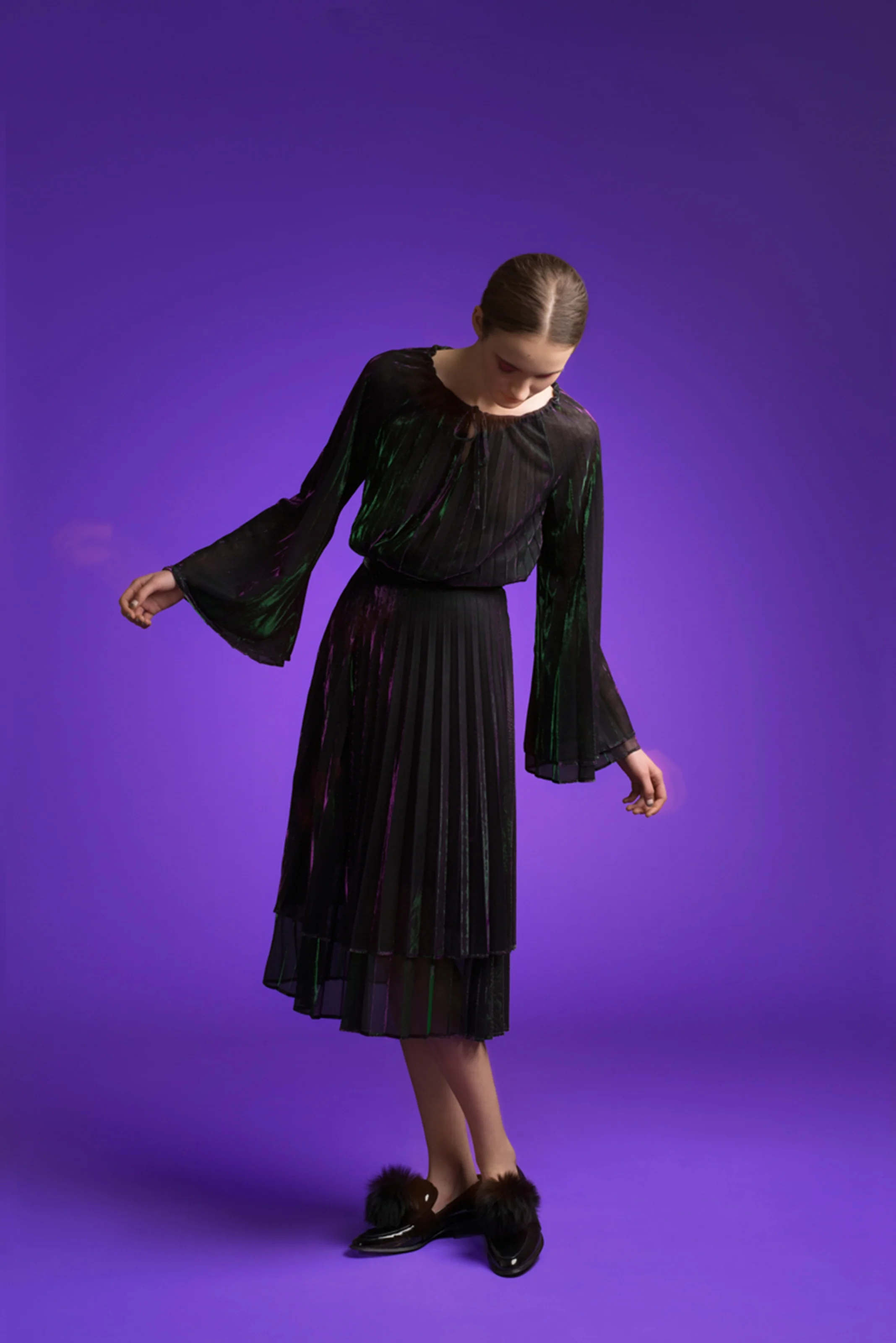 MTN SK09 LFS MIDI DOUBLE PLISSE SKIRT MOONLIGHT LOOKBOOK.jpg