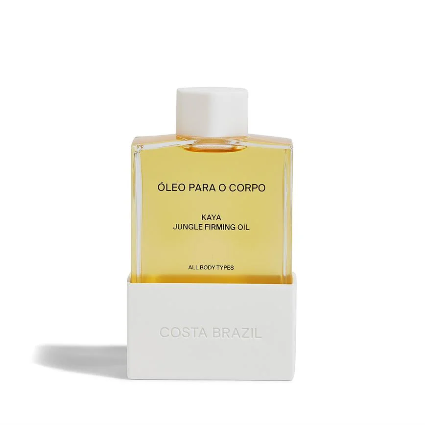 ÓLEO PARA O CORPO | KAYA JUNGLE FIRMING BODY OIL Awaken the body and reconnect with the earth with this high-performance, lightweight oil that deeply hydrates, improves firmness, and leaves skin feeling sensual and soft, with a luminescent glow.