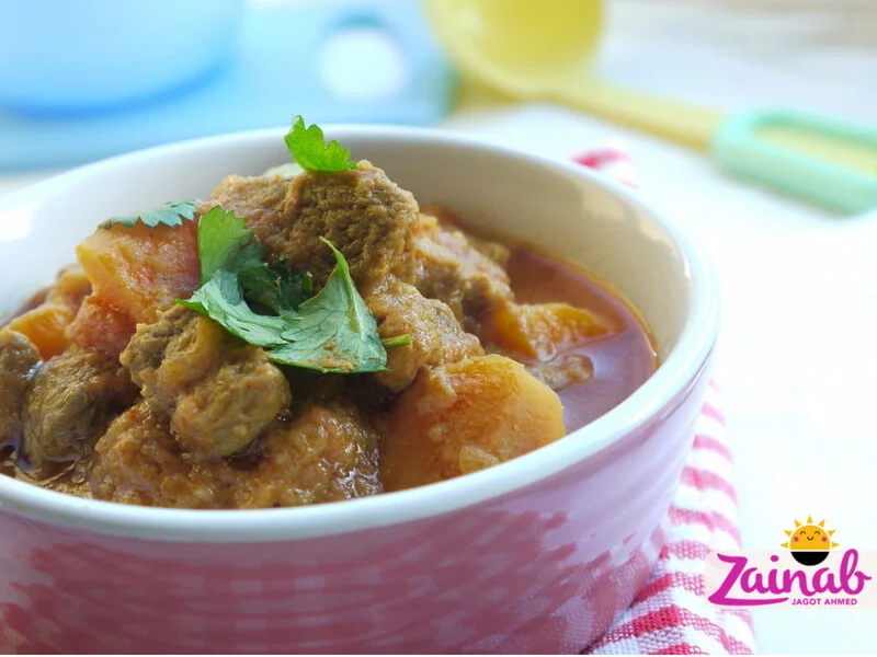 Lamb and Sweet Potato Curry for babies and toddlers, halal baby food, baby food, recipe, weaning, stage 3 10+ months