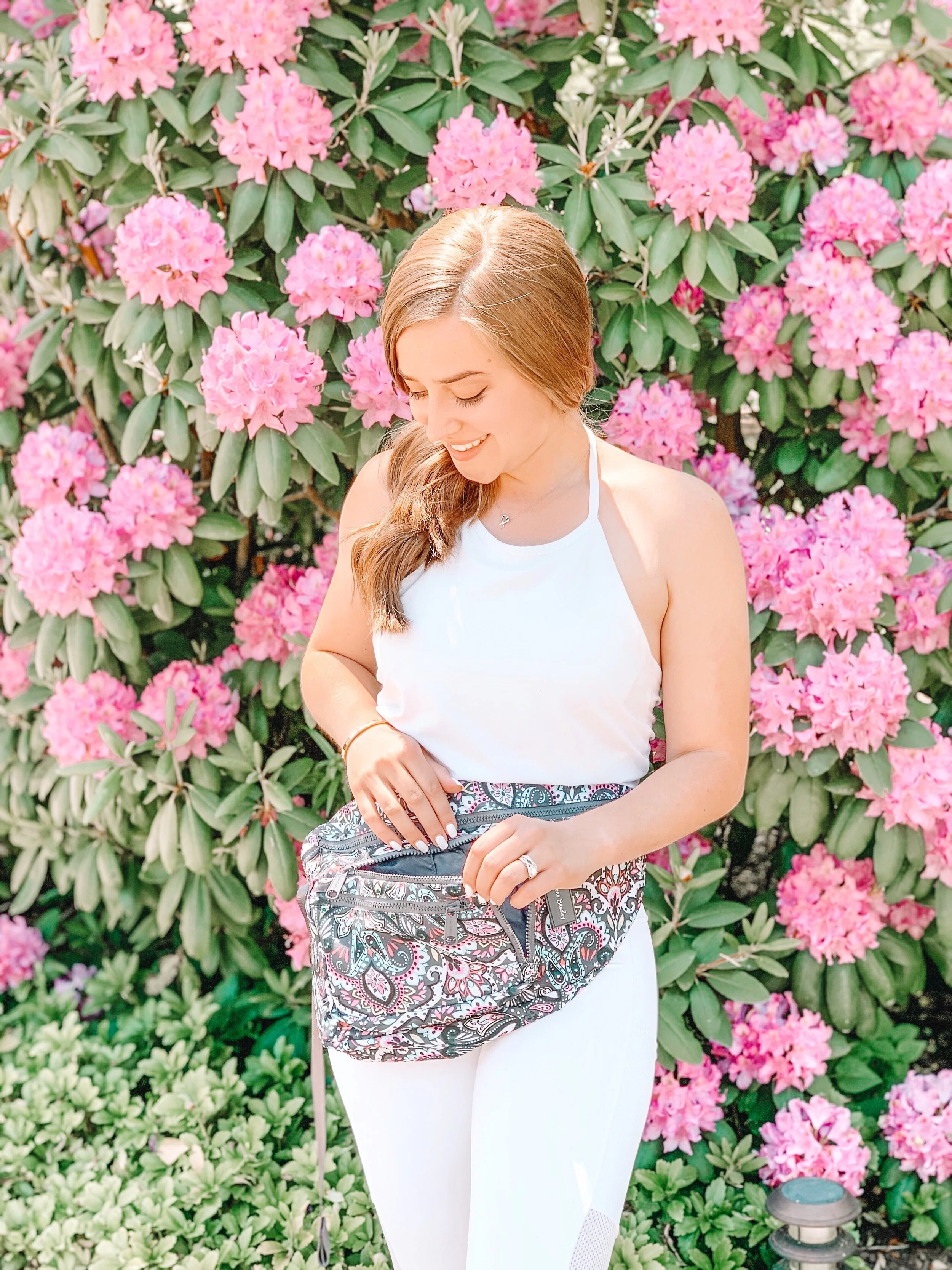 bonbon medallion sling backpack in reactive material