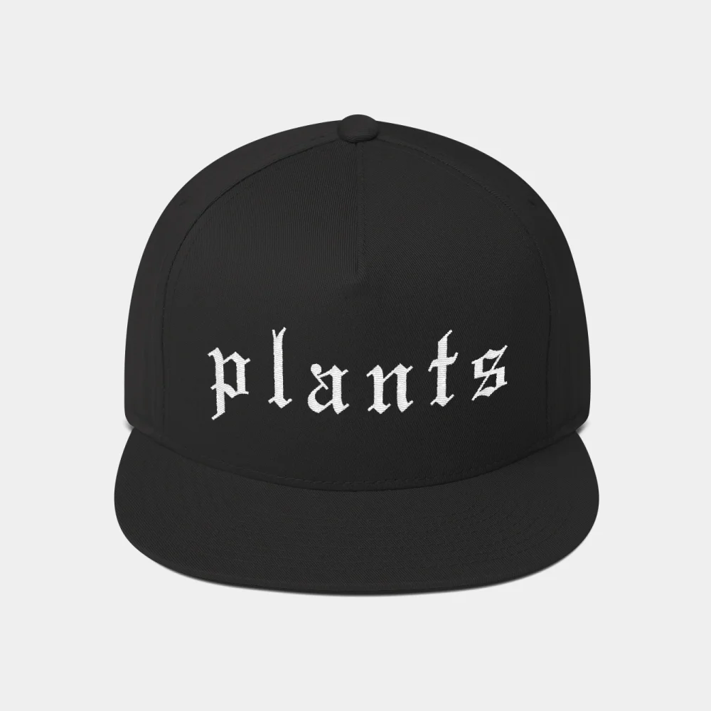 plants plant-based vegan snapback hat black