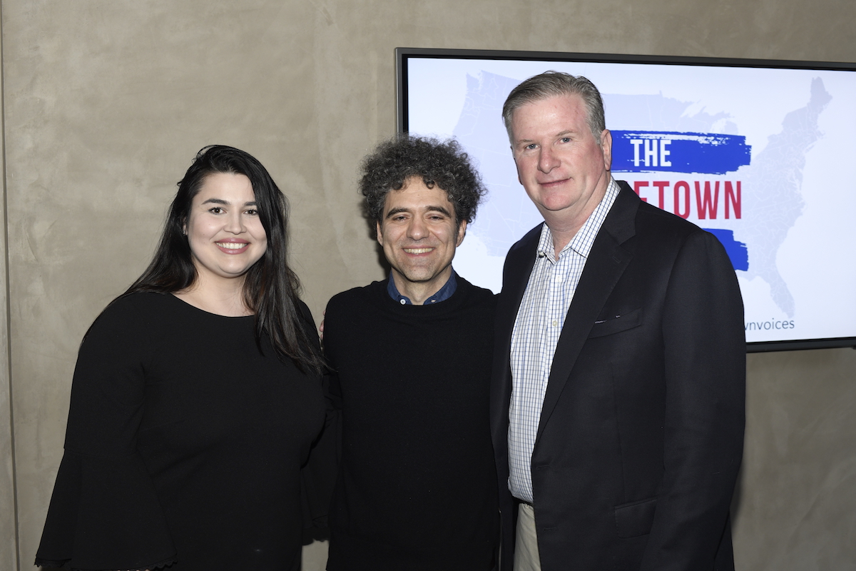  Political Director at People for the American Way Lizet Ocampo with Founder of The Hometown Project Peter Salett and President of People for the American Way Michael Keegan. 