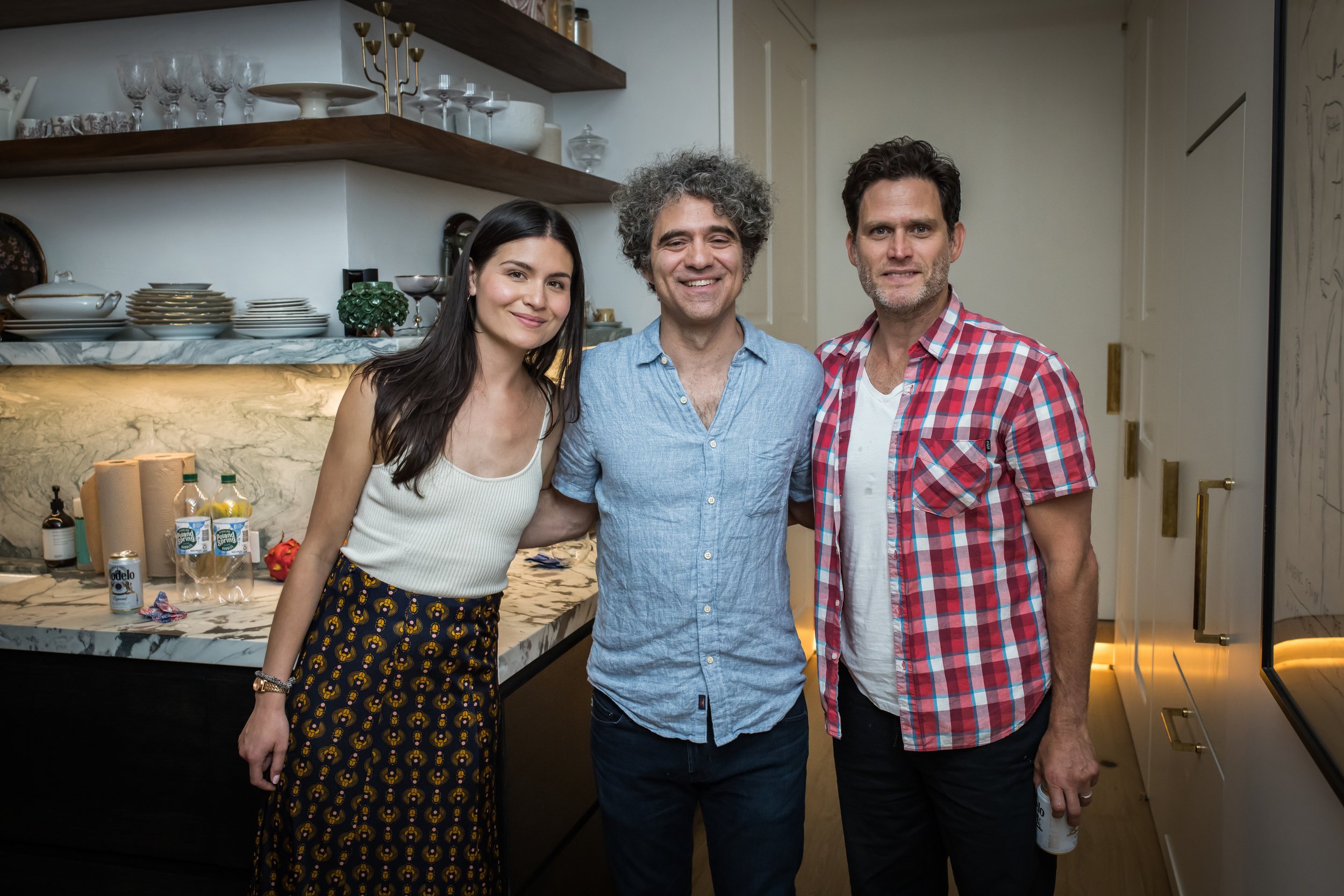 Founder Peter Salett with Hometown Energizers Phillipa Soo and Stephen Pasquale