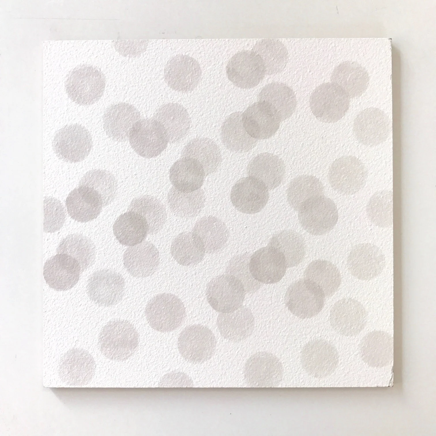  Gentle heart overlap  2016 8 x 8"         20.32 x 20.32cm Sumi ink on Aquabord     茶墨  