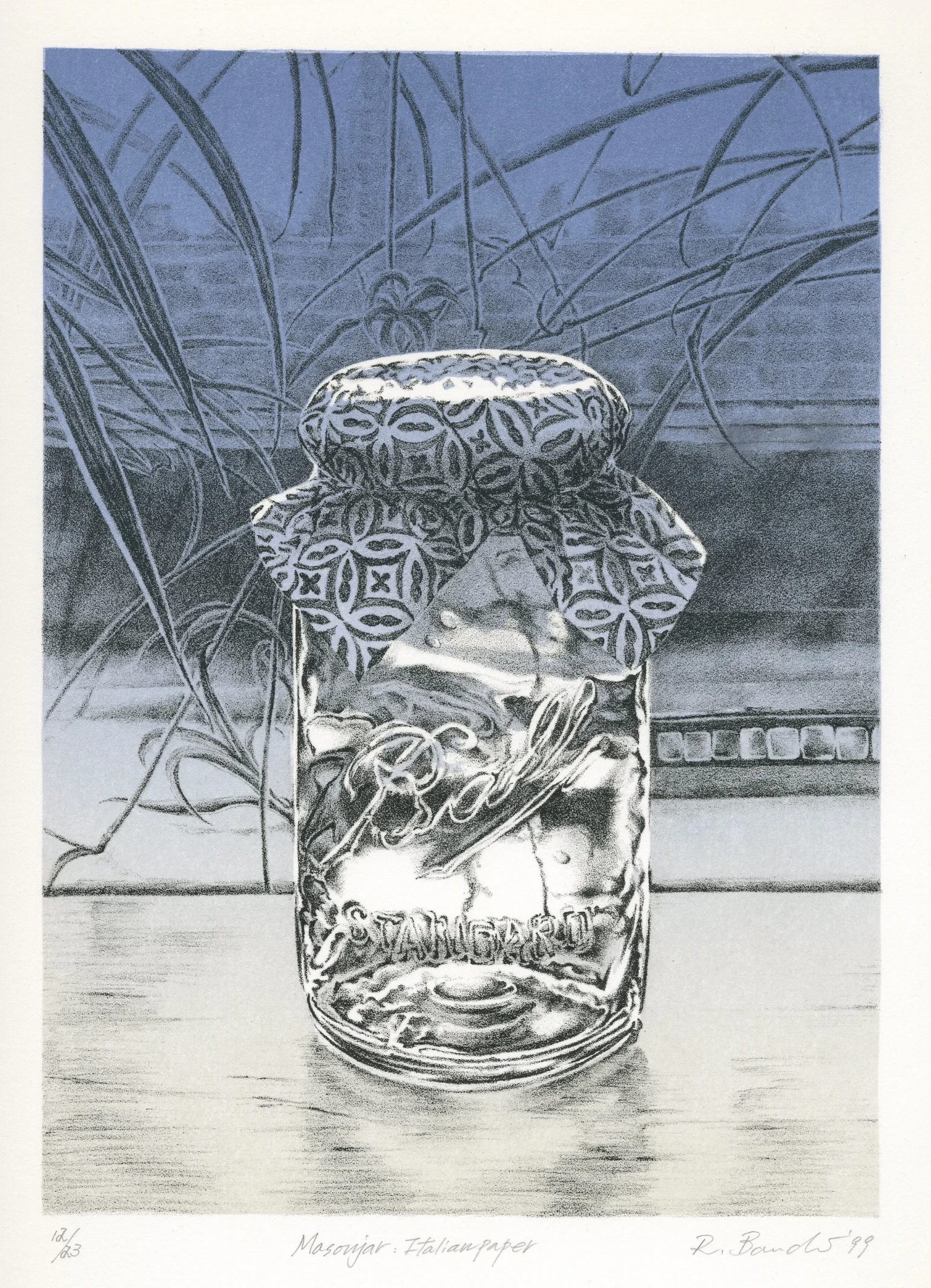 Mason jar / Italian paper
