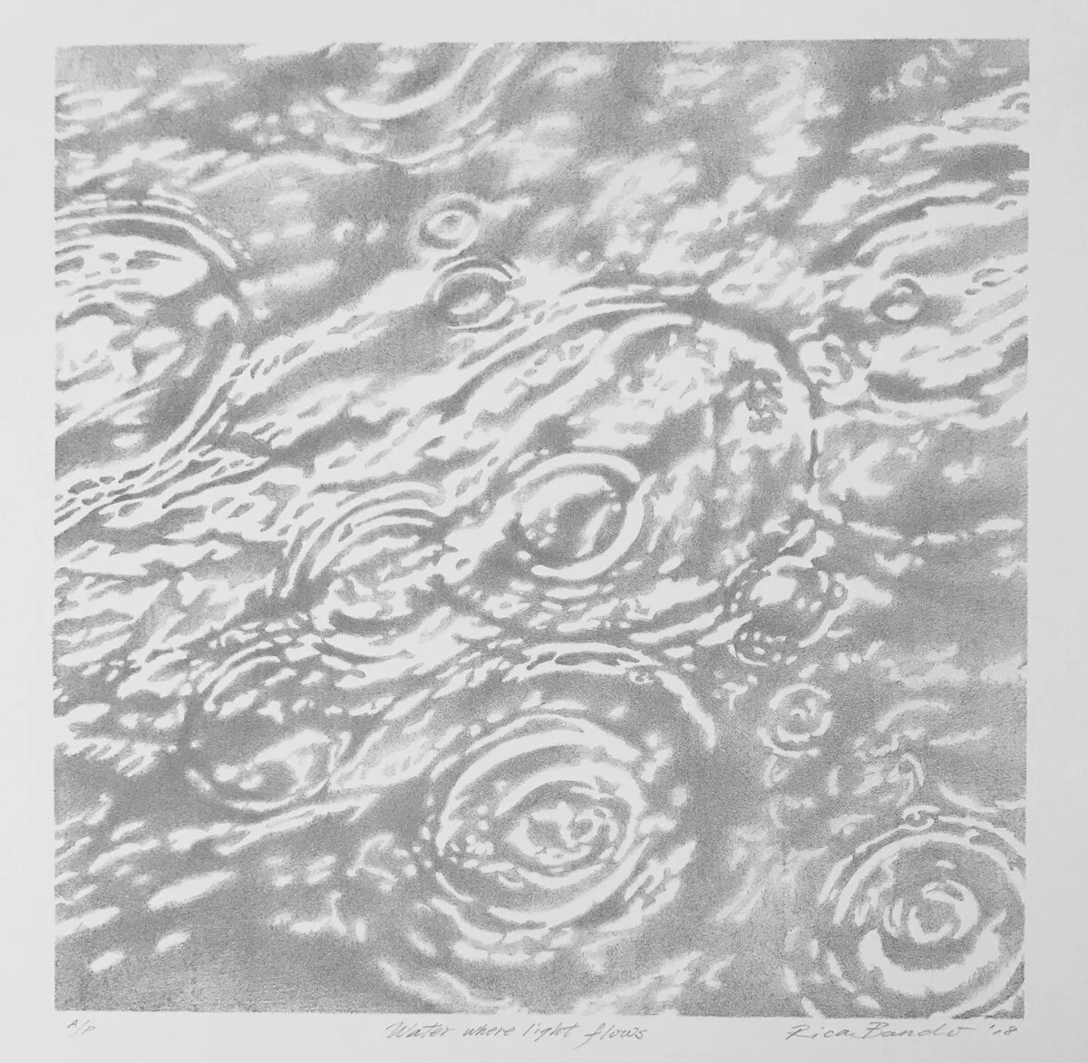 Bando,Rica,Water where light flows,12 x 12%22,Lithography.jpg