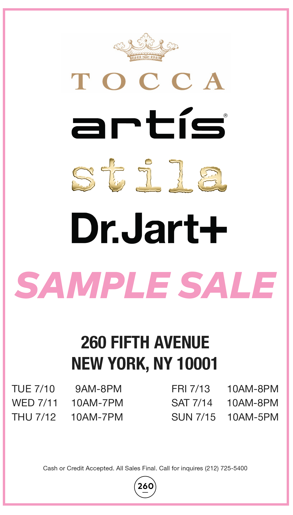 Stila-Tocca-DrJart-Artis-samplesale-260-SP18_EmailBlast.png