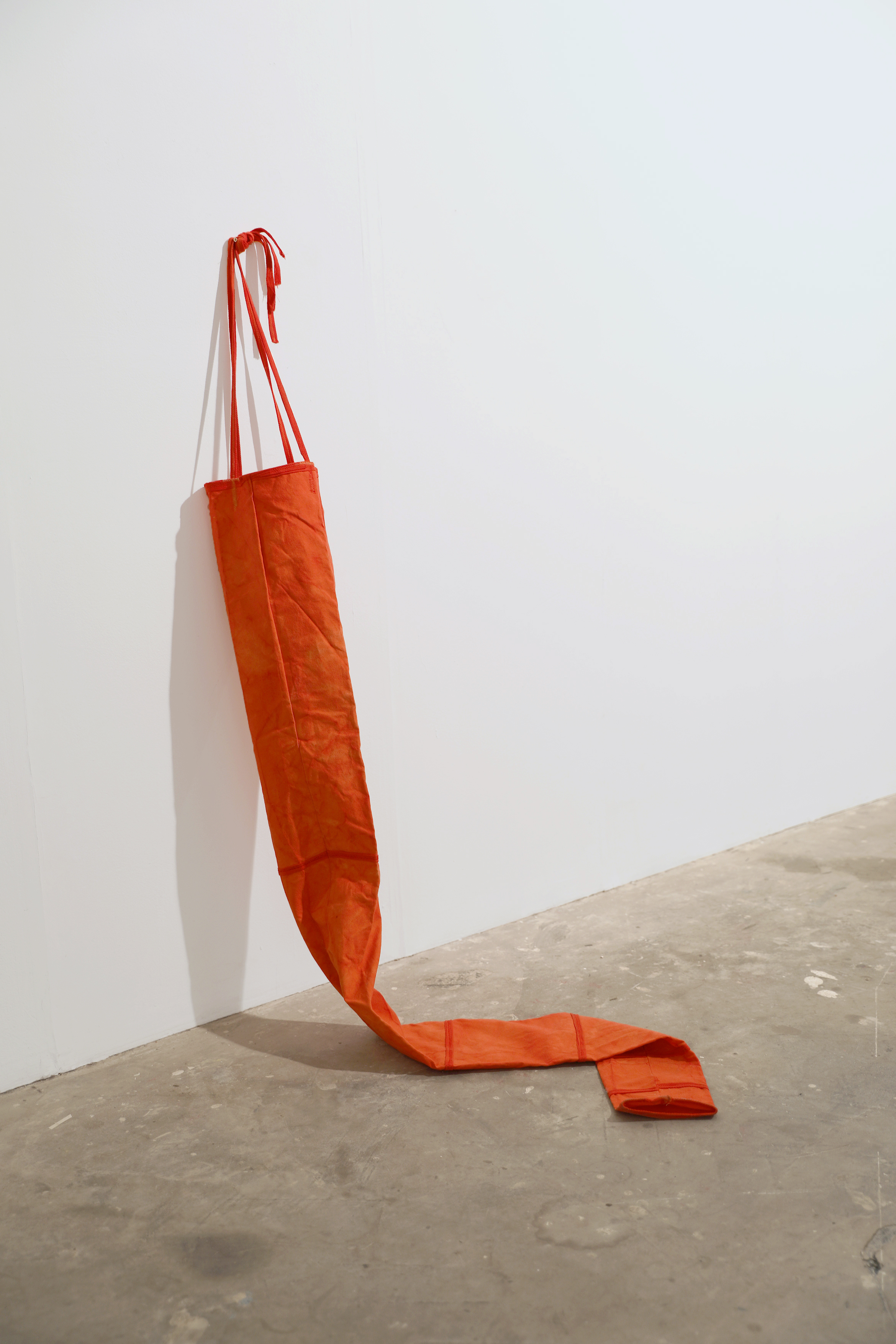 'Hrönir (orange)' 2019, dye on canvas and cotton webbing