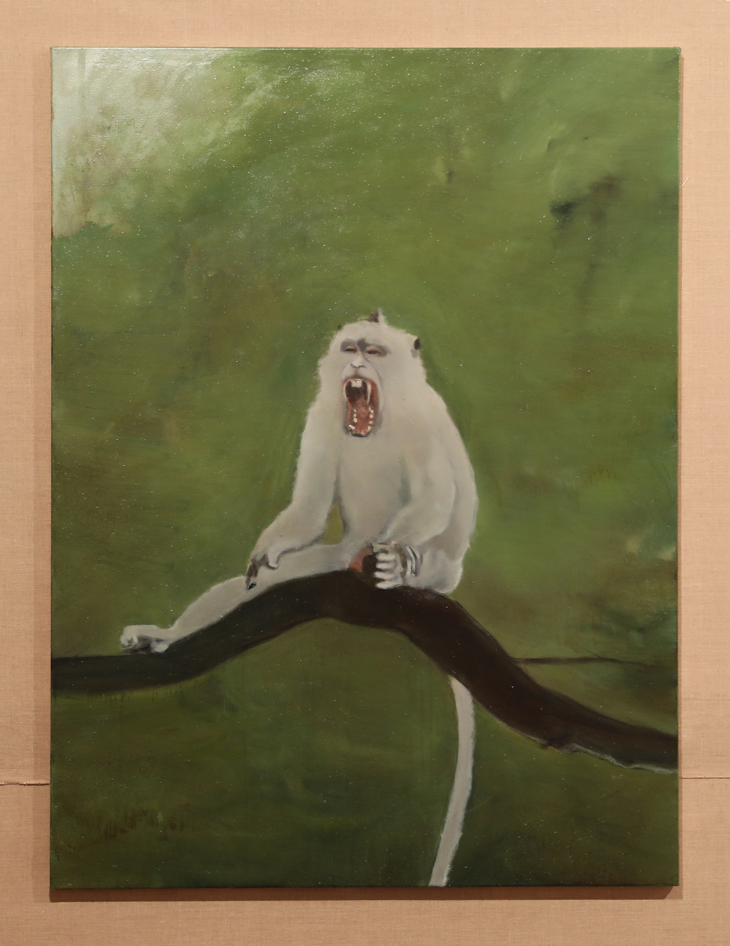  ‘The Mark (Macaca fascicularis)’ 2019, oil on canvas   